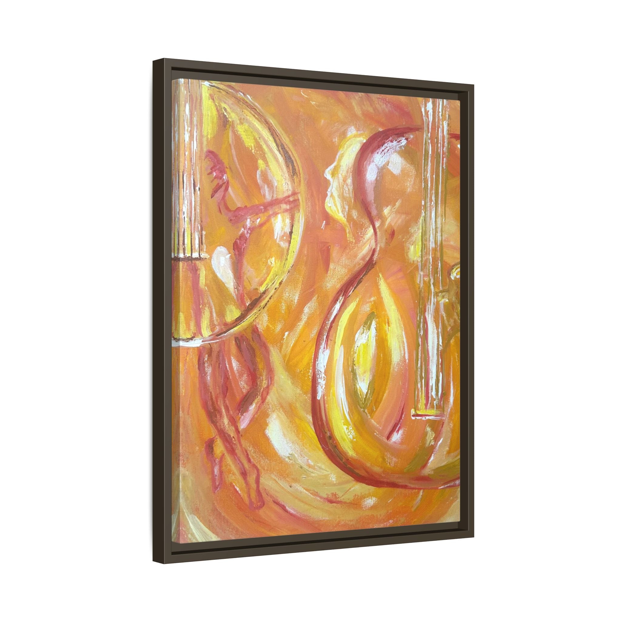 "Guitar People" Matte Framed Canvas