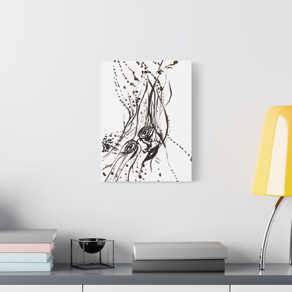 "The Ink Face" Abstract Face Art Canvas