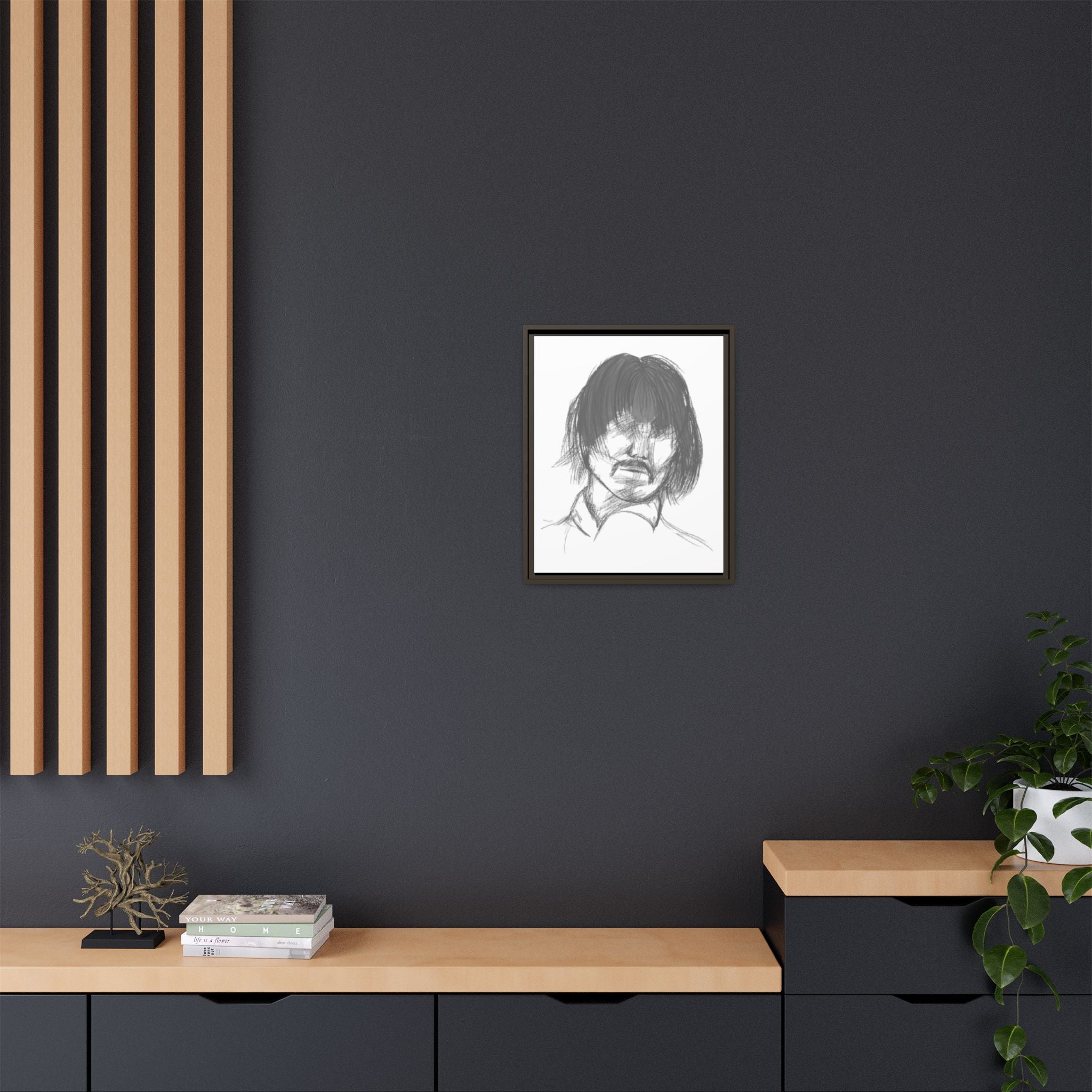 "The Man" Framed Matte Canvas Portrait