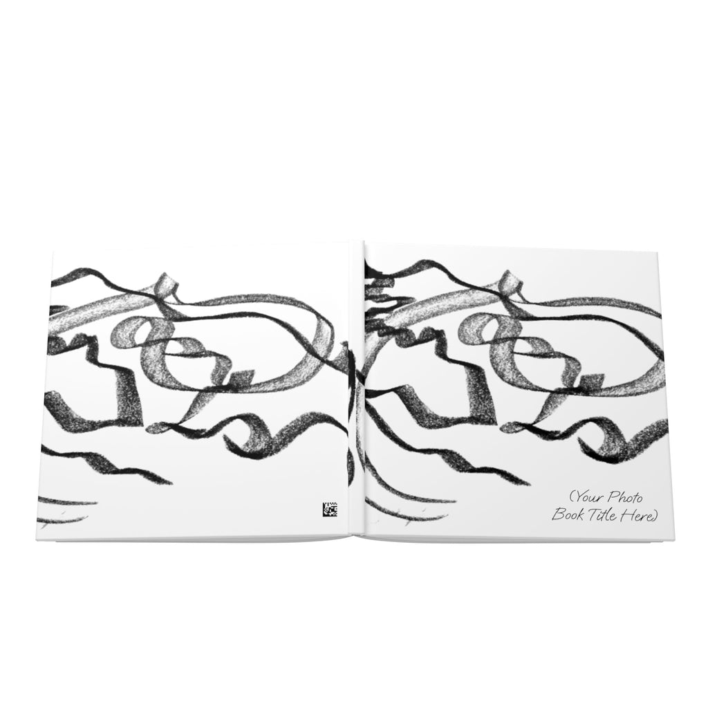 Customizable Hardcover Photo Book Abstract Sketch Print