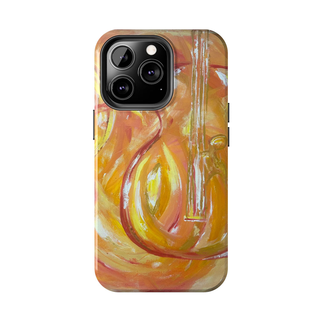 "Guitar People" Abstract Warm Guitar Art Phone Case