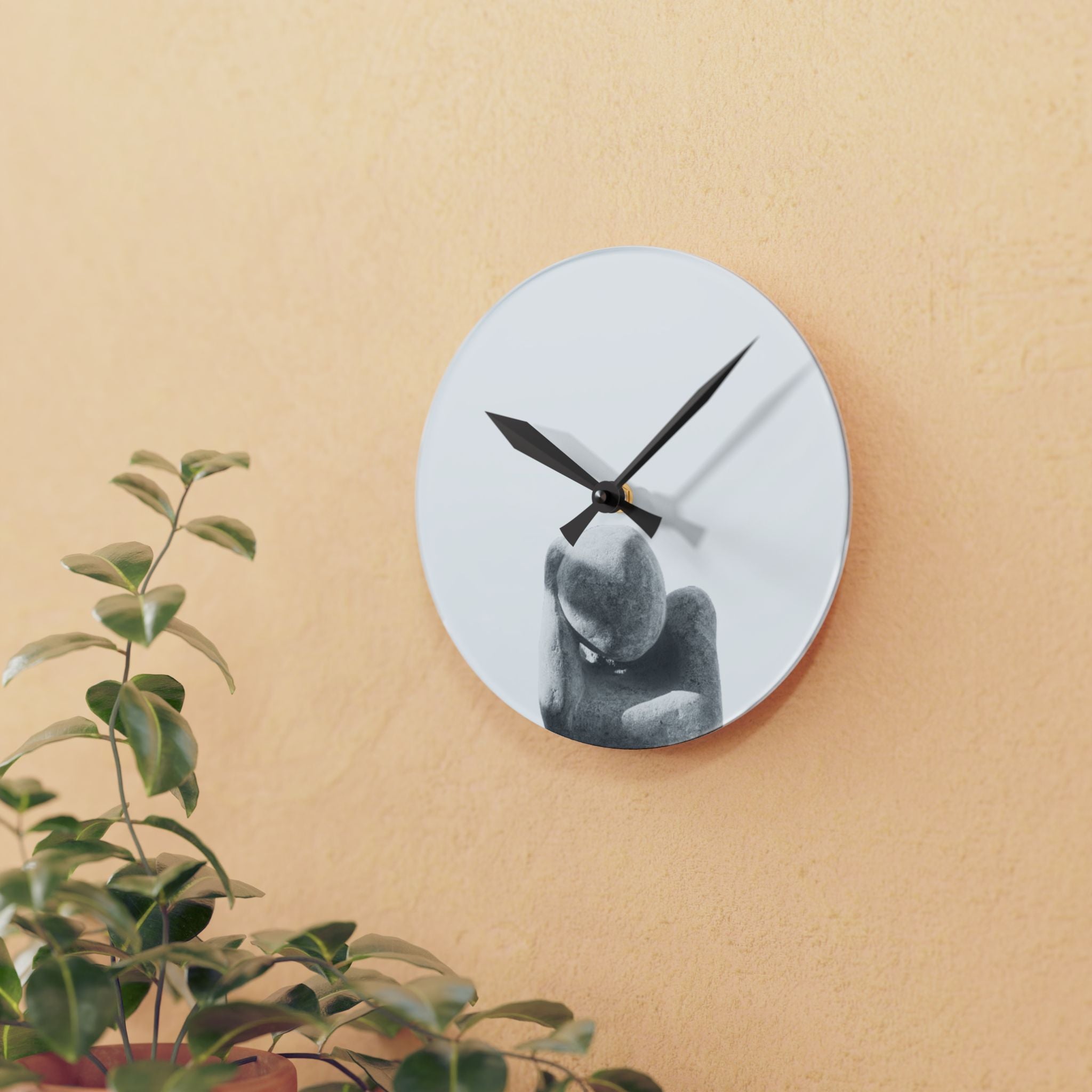 "Leaning Man" Acrylic Wall Clock