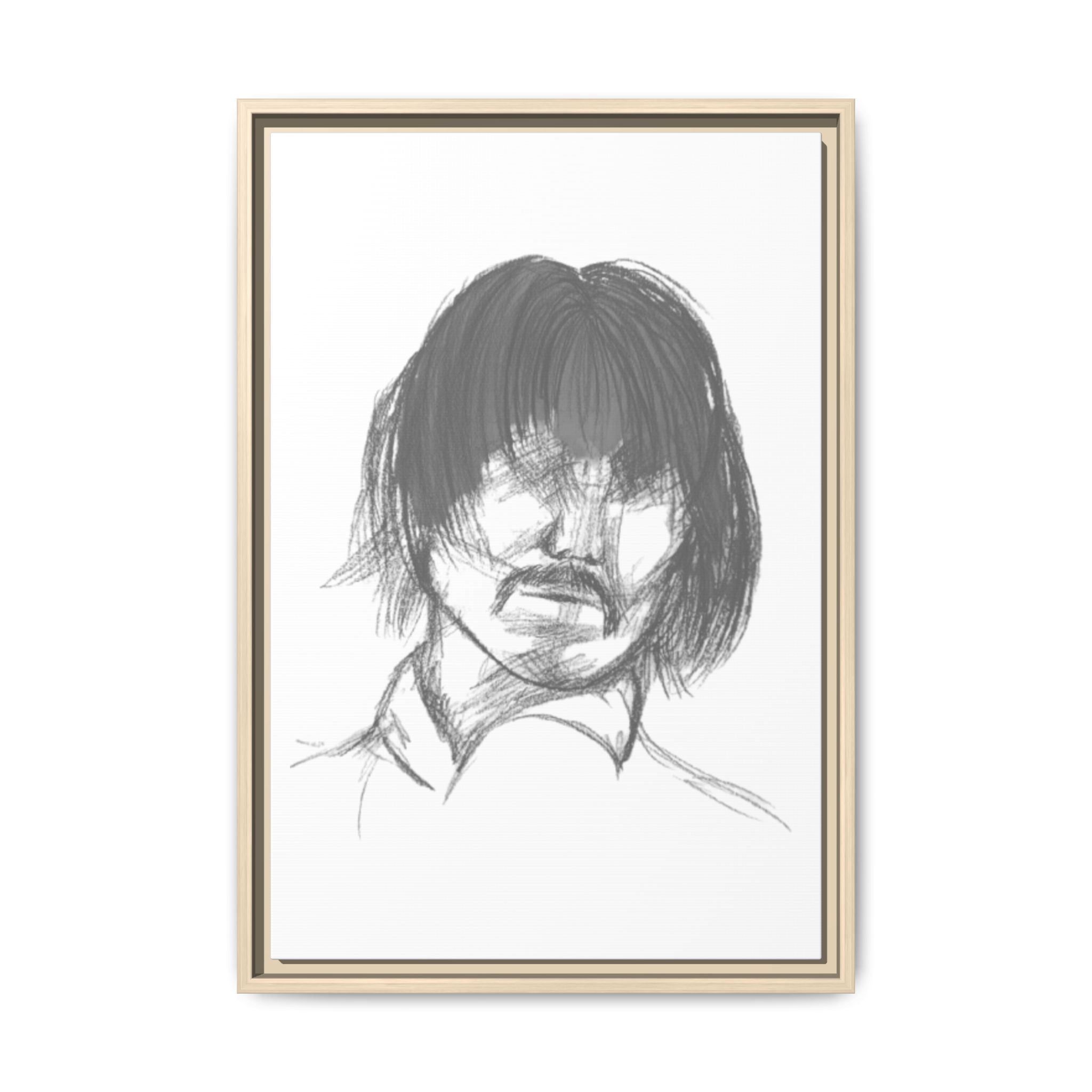 "The Man" Framed Matte Canvas Portrait
