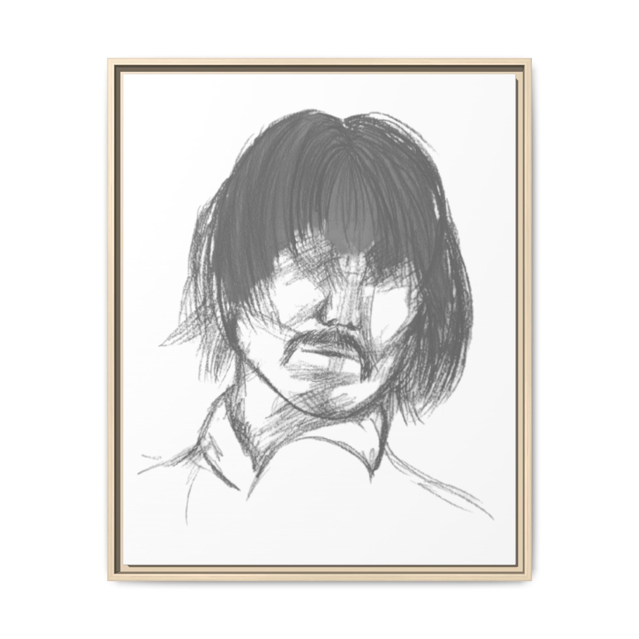 "The Man" Framed Matte Canvas Portrait