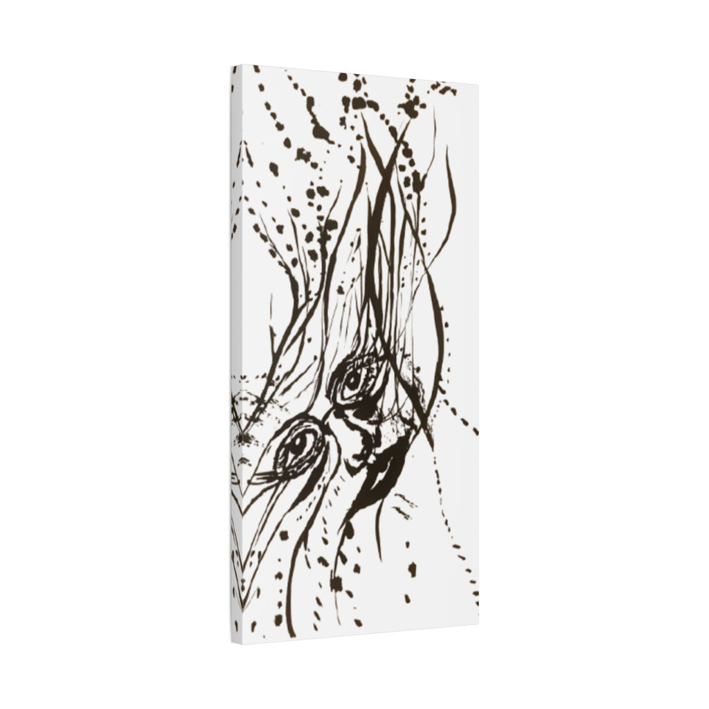 "The Ink Face" Abstract Face Art Canvas