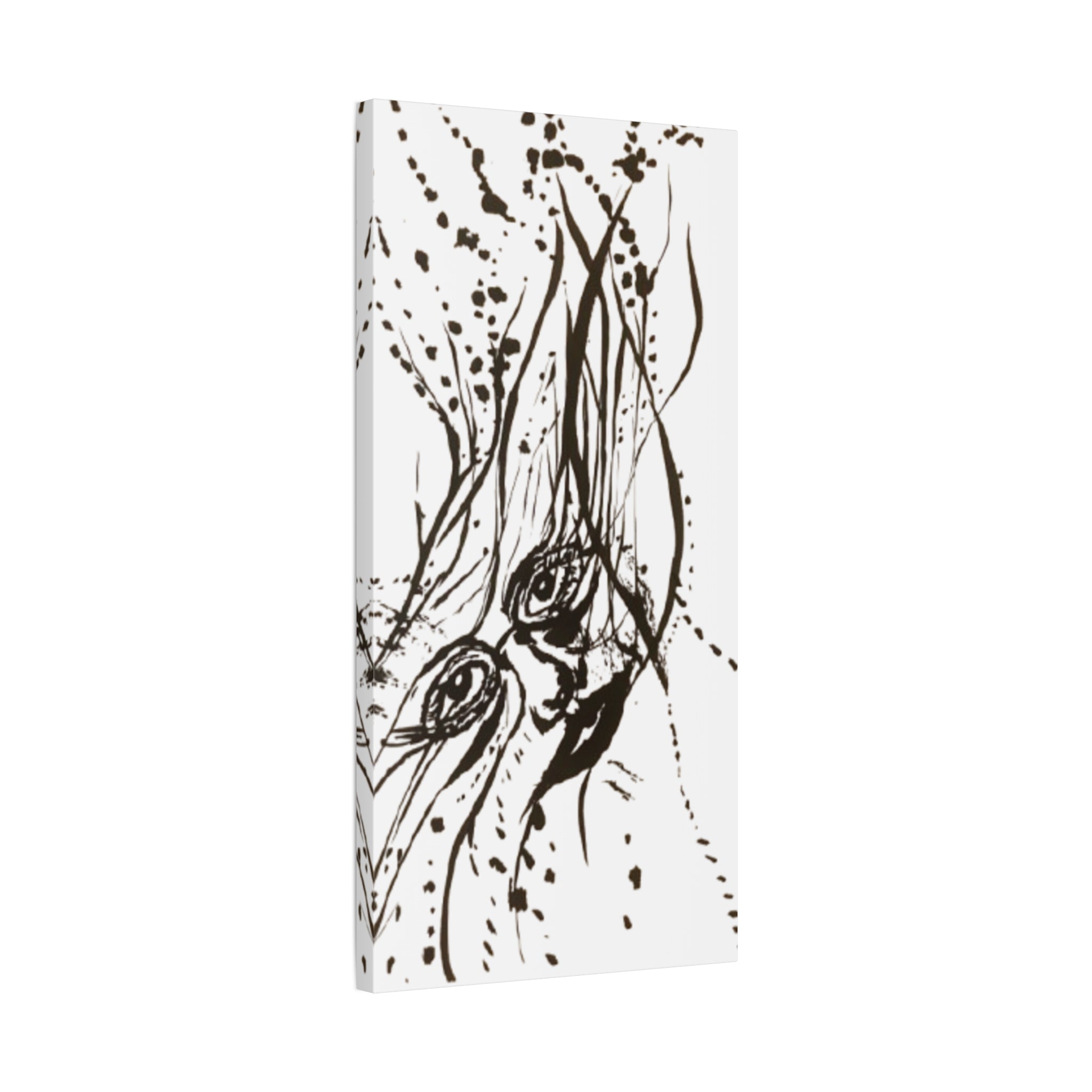 "The Ink Face" Abstract Face Art Canvas