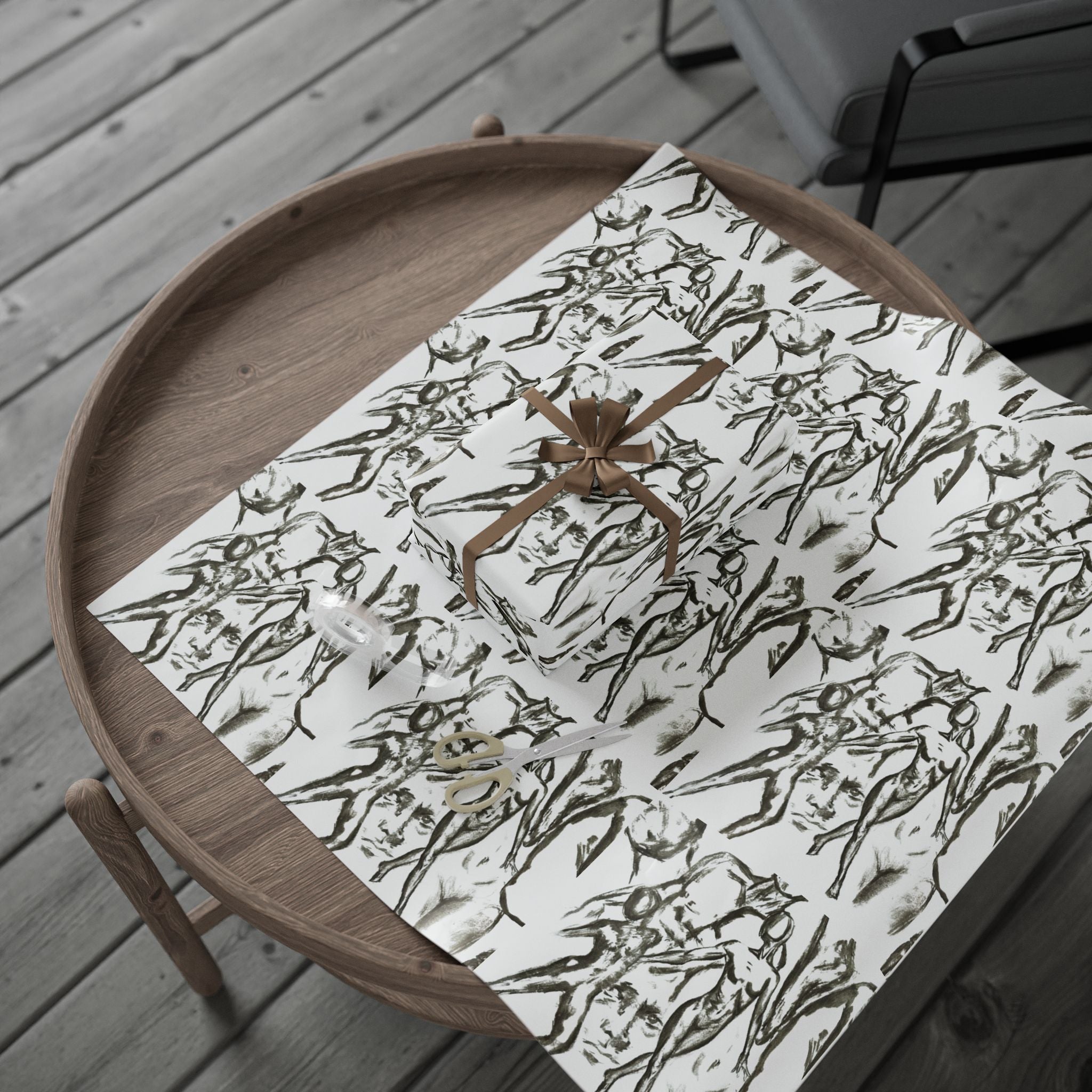 "The Figures" Artistic Sketch Wrapping paper