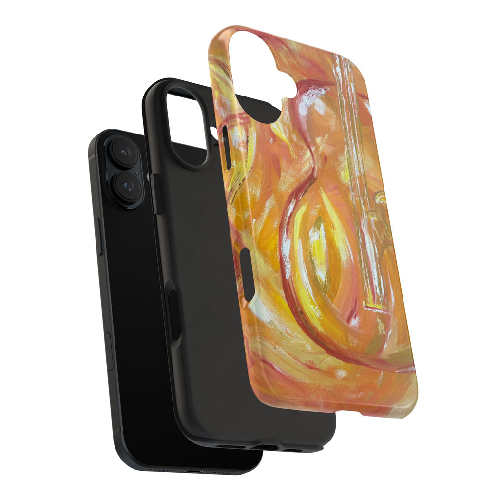 "Guitar People" Abstract Warm Guitar Art Phone Case
