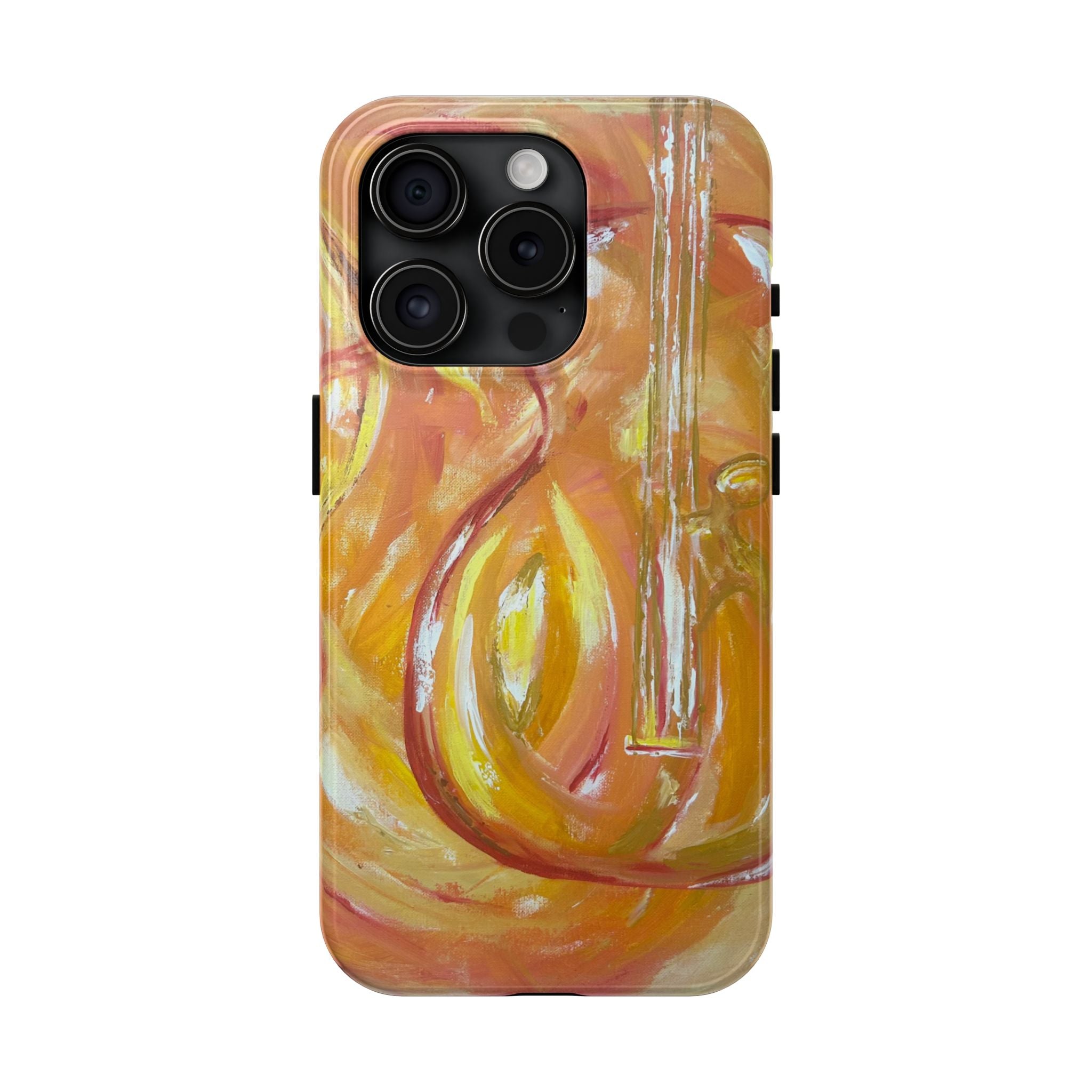 "Guitar People" Abstract Warm Guitar Art Phone Case