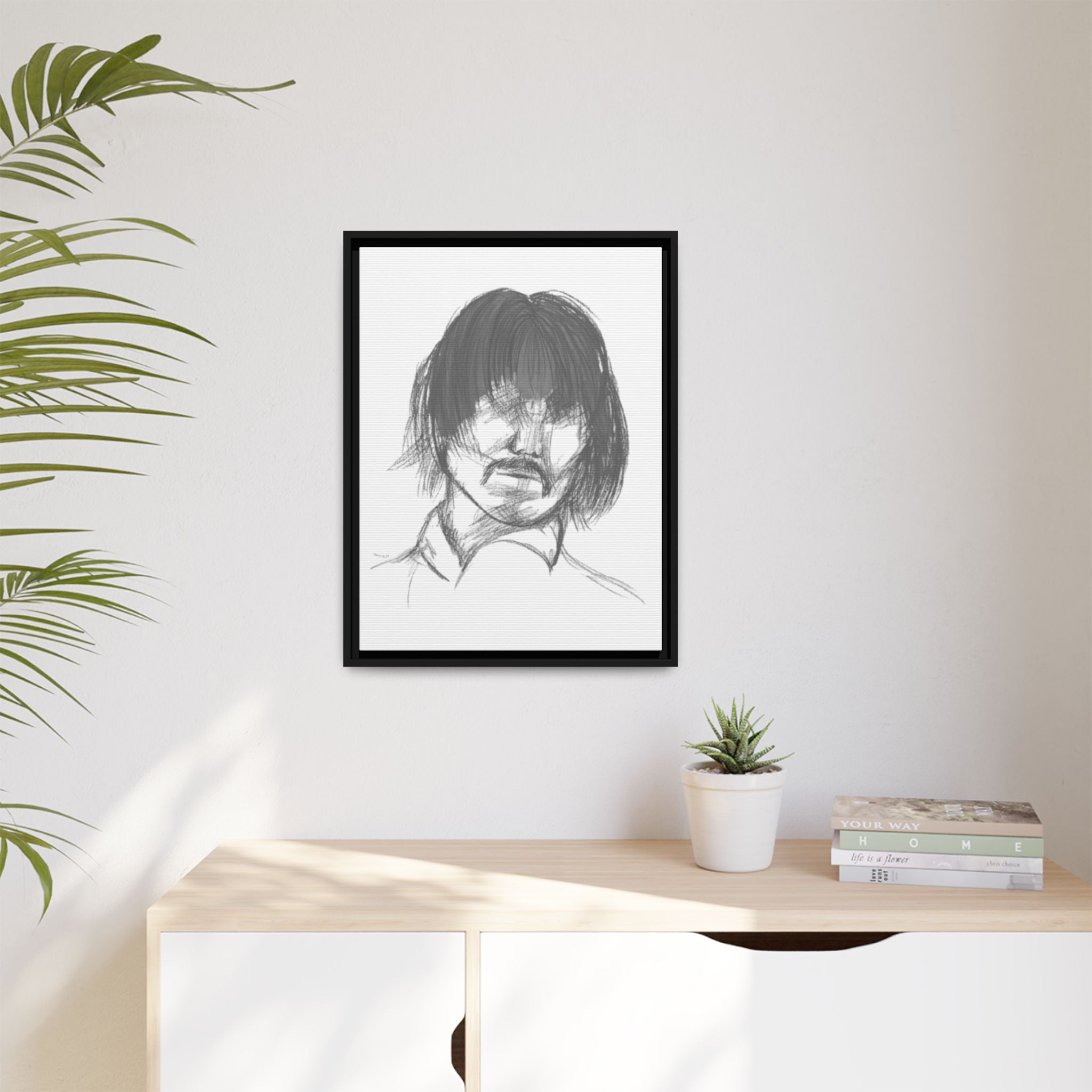 "The Man" Framed Matte Canvas Portrait