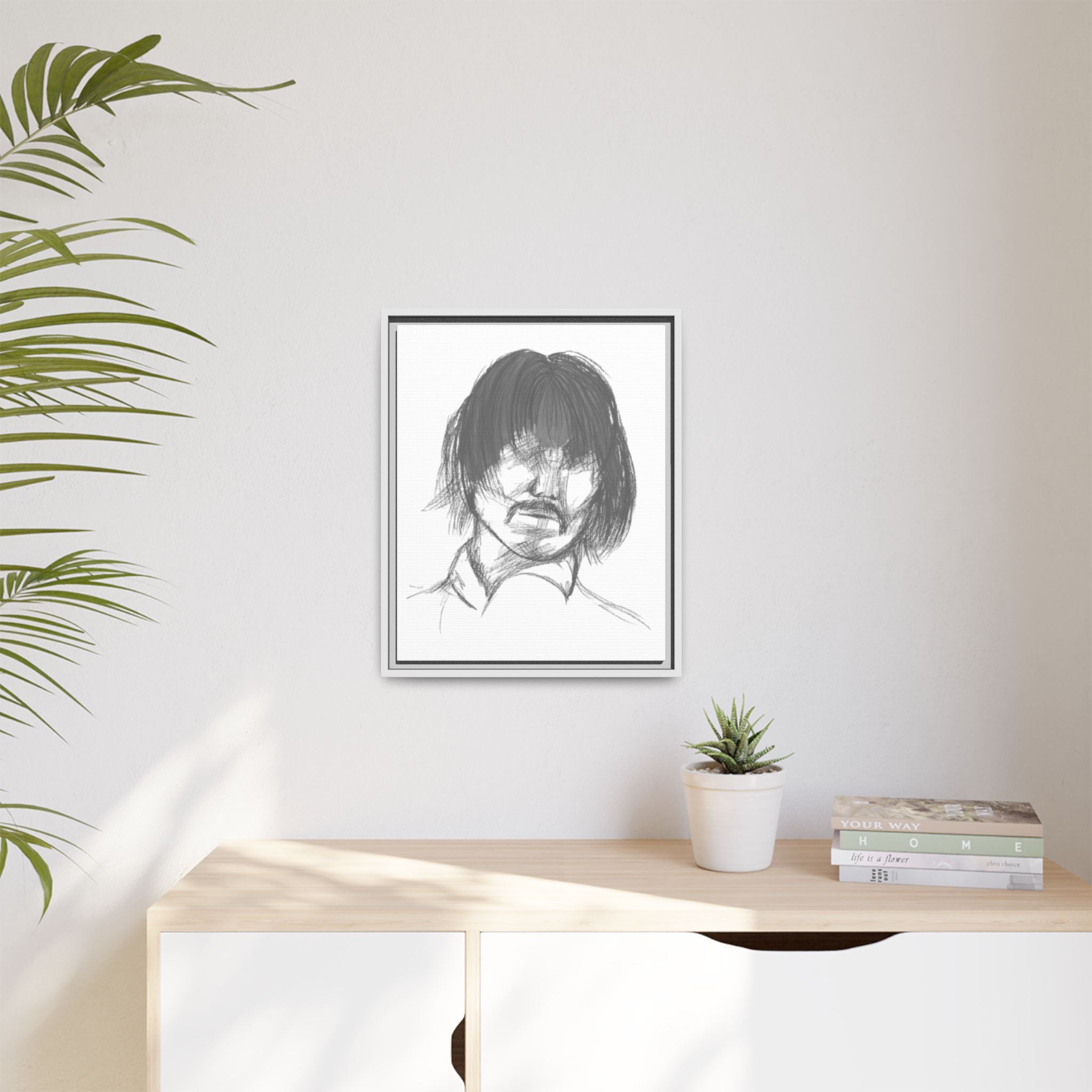 "The Man" Framed Matte Canvas Portrait