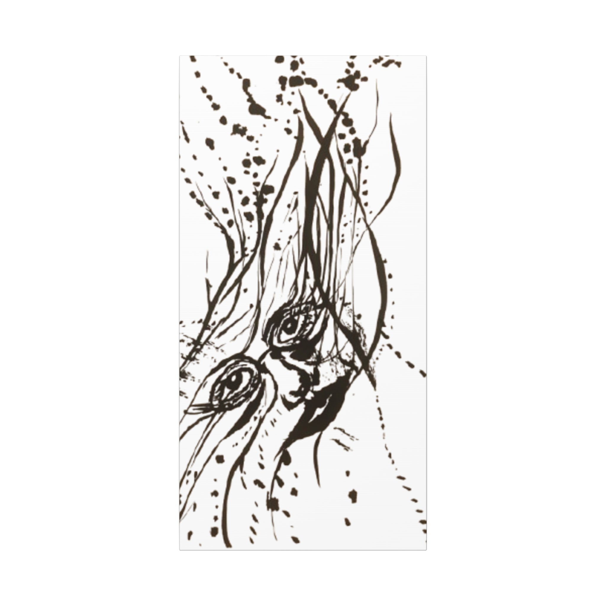 "The Ink Face" Abstract Face Art Canvas