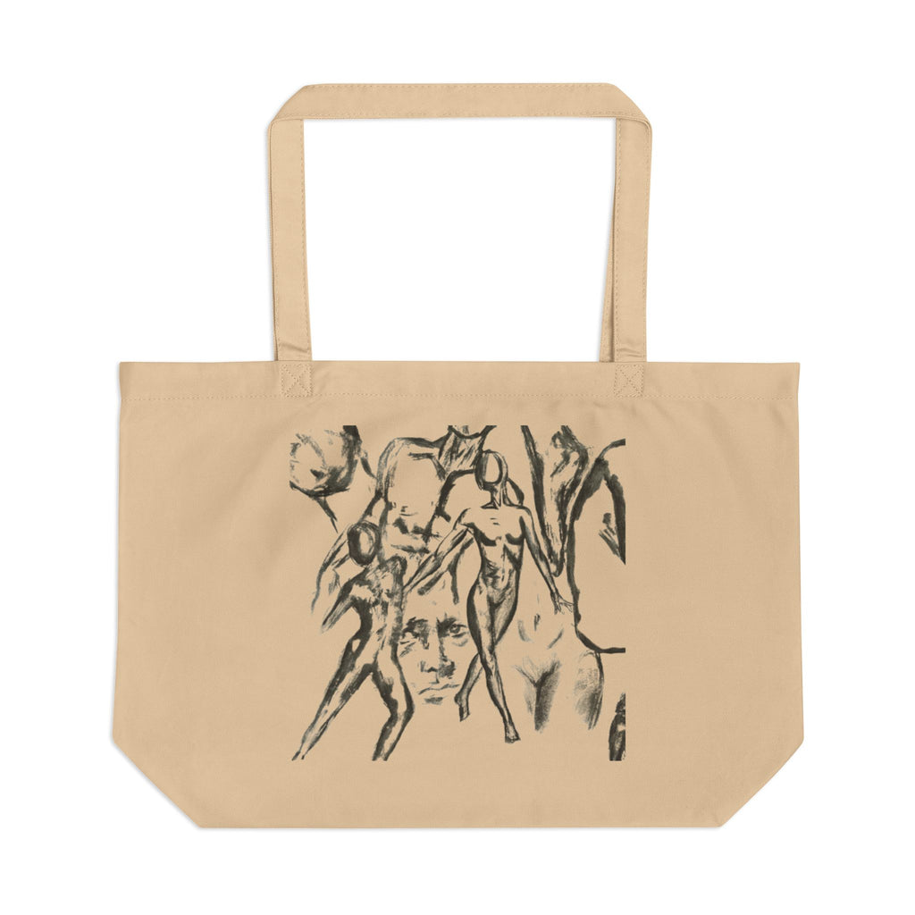 "The Figures" Abstract Figure Sketch Eco-Friendly Tote