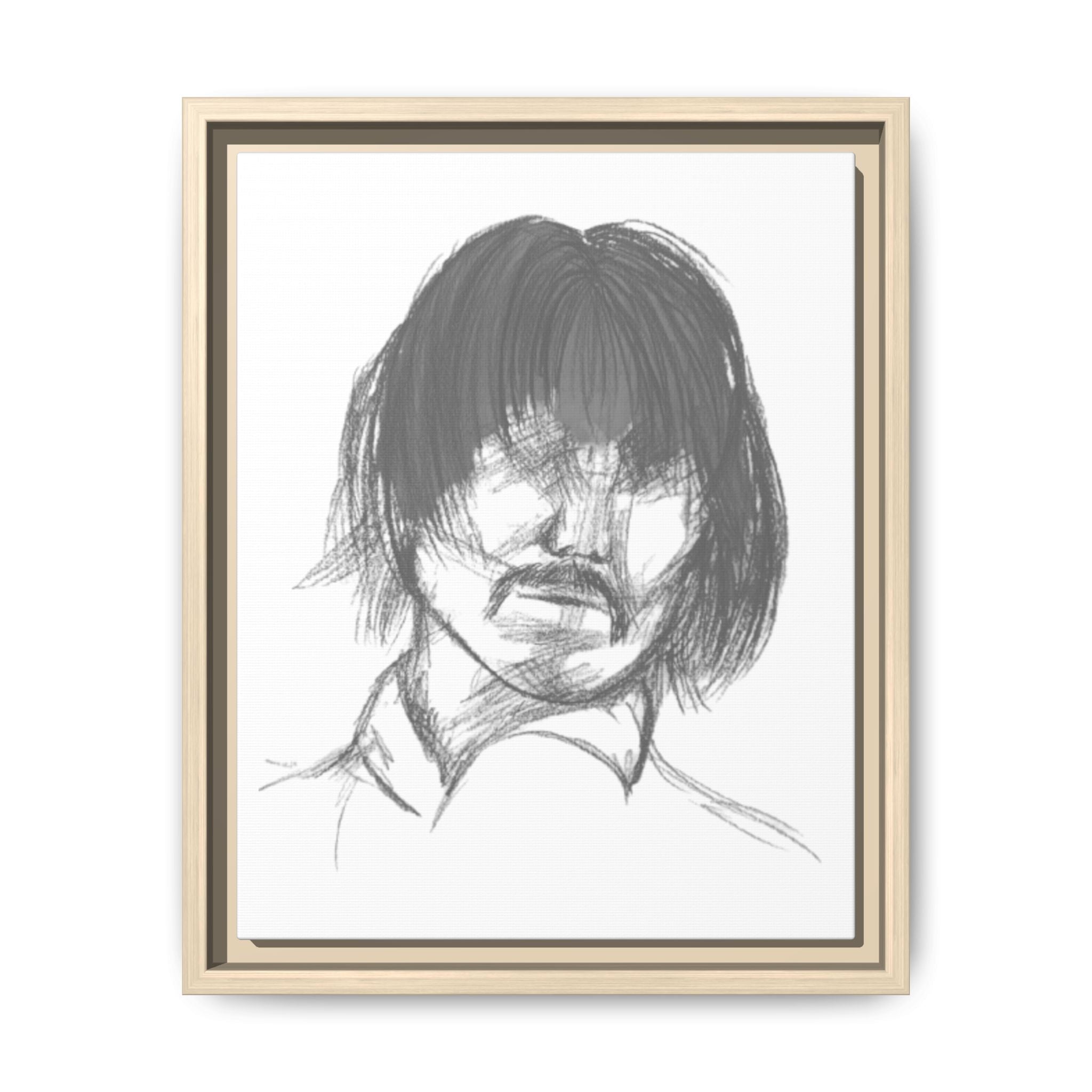 "The Man" Framed Matte Canvas Portrait