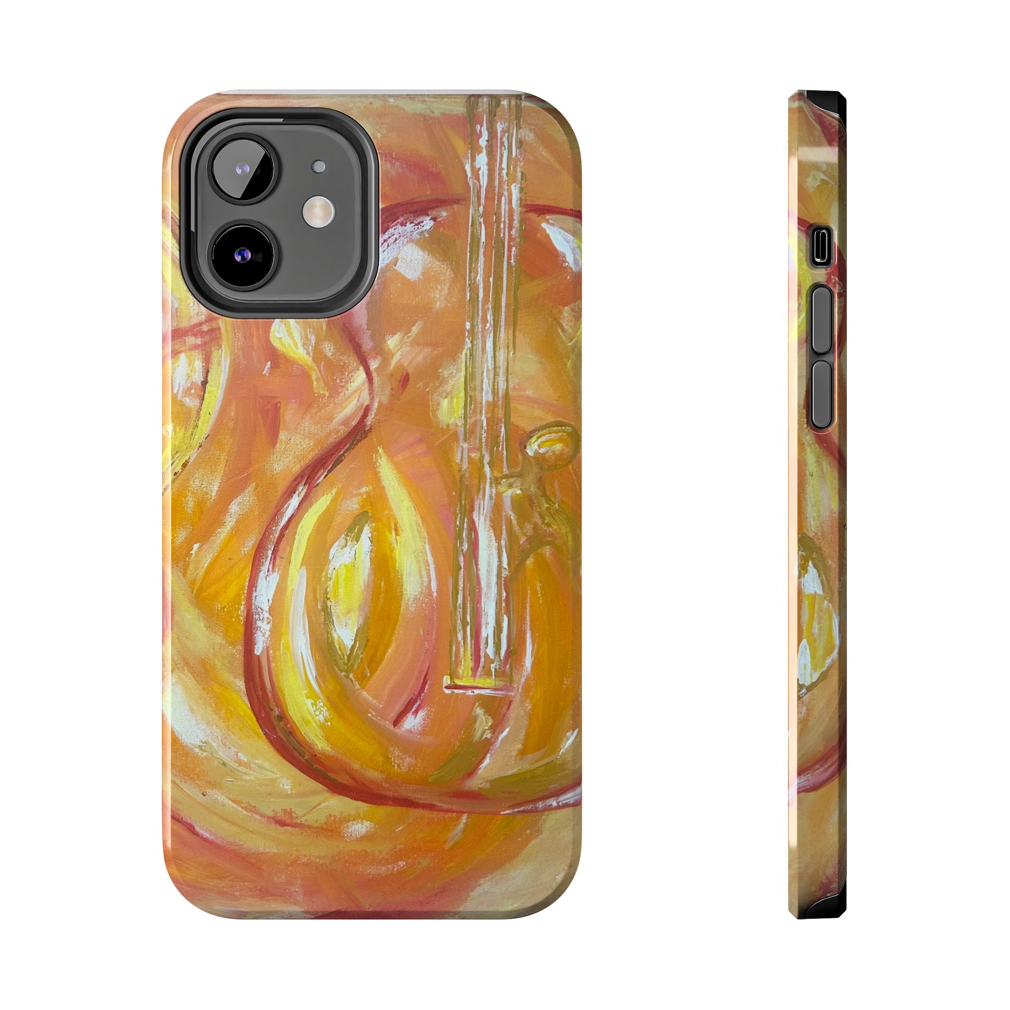 "Guitar People" Abstract Warm Guitar Art Phone Case