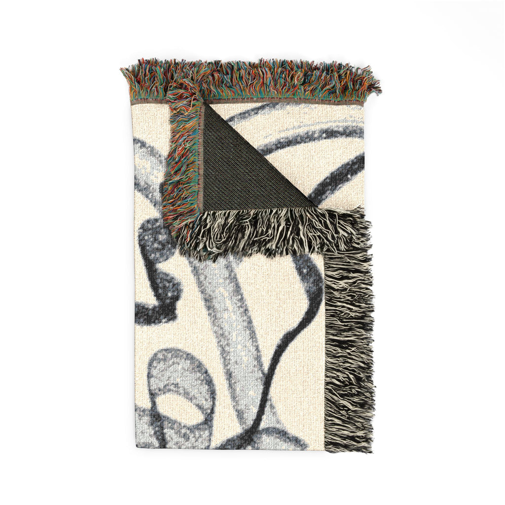 "Brushstroke" Abstract Sketch Design Woven Blanket