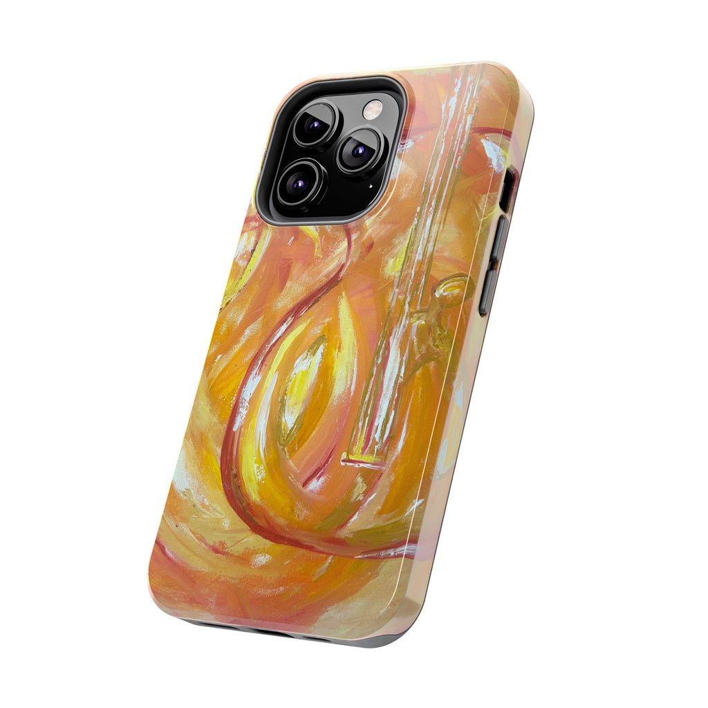 "Guitar People" Abstract Warm Guitar Art Phone Case