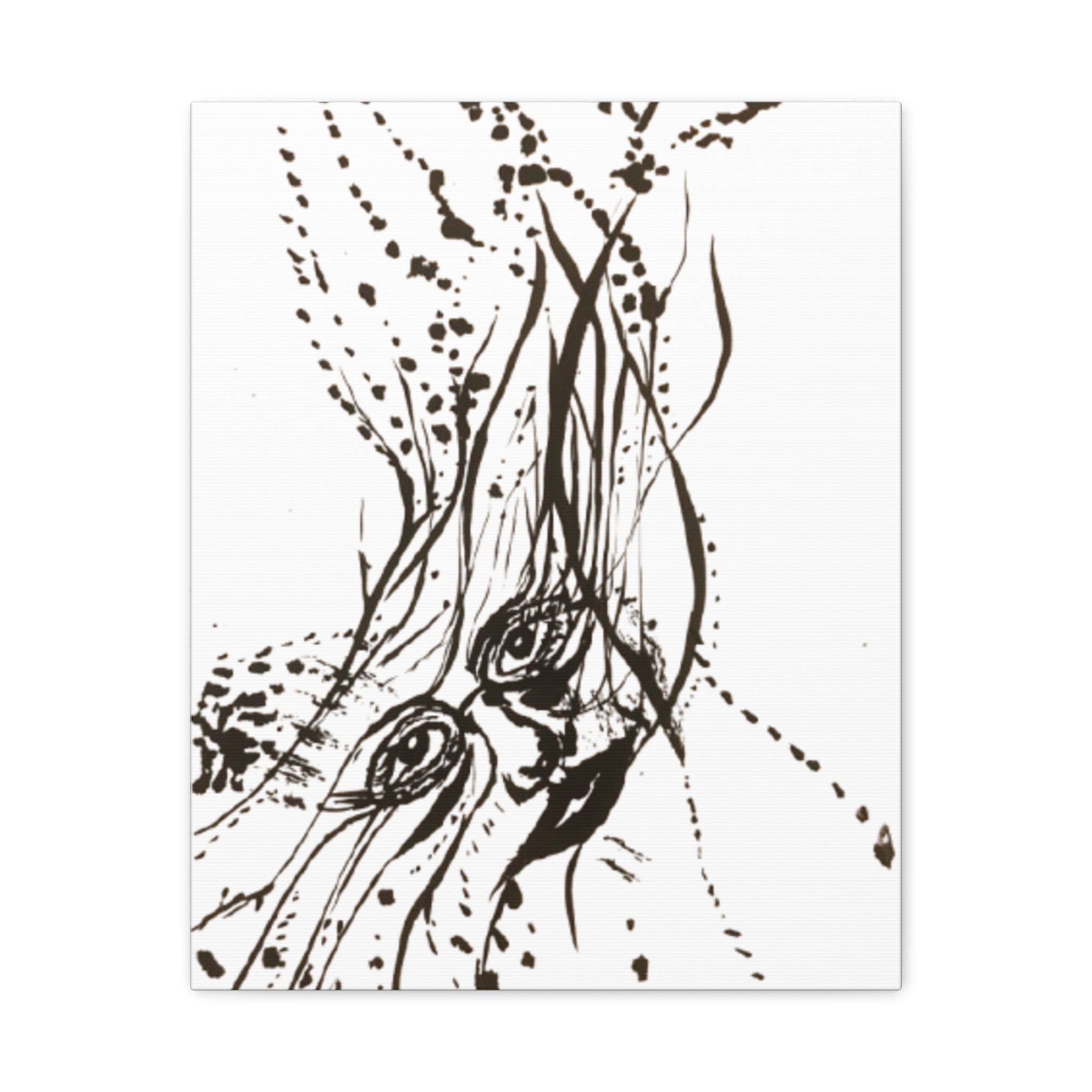 "The Ink Face" Abstract Face Art Canvas