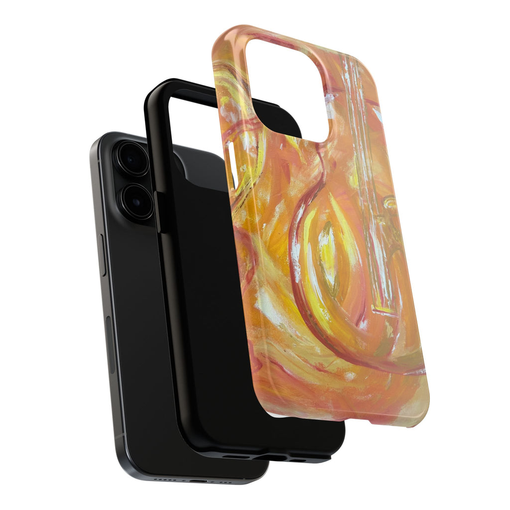 "Guitar People" Abstract Warm Guitar Art Phone Case