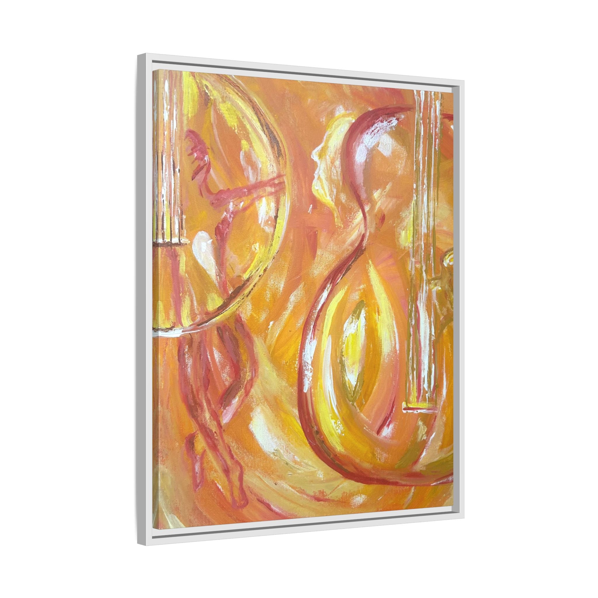 "Guitar People" Matte Framed Canvas