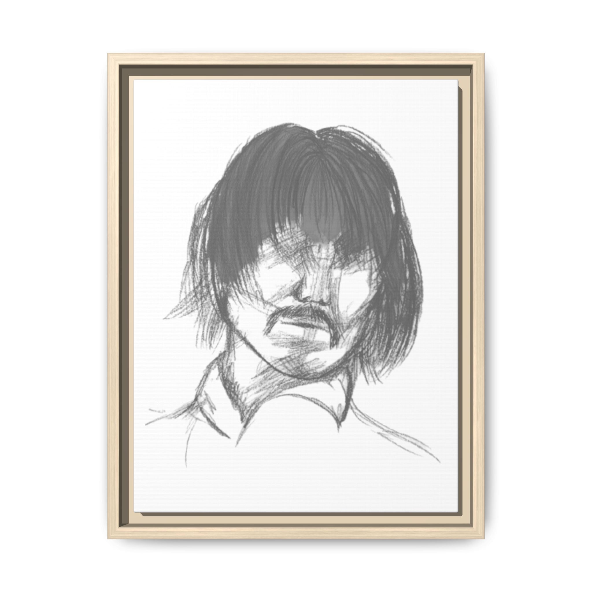 "The Man" Framed Matte Canvas Portrait