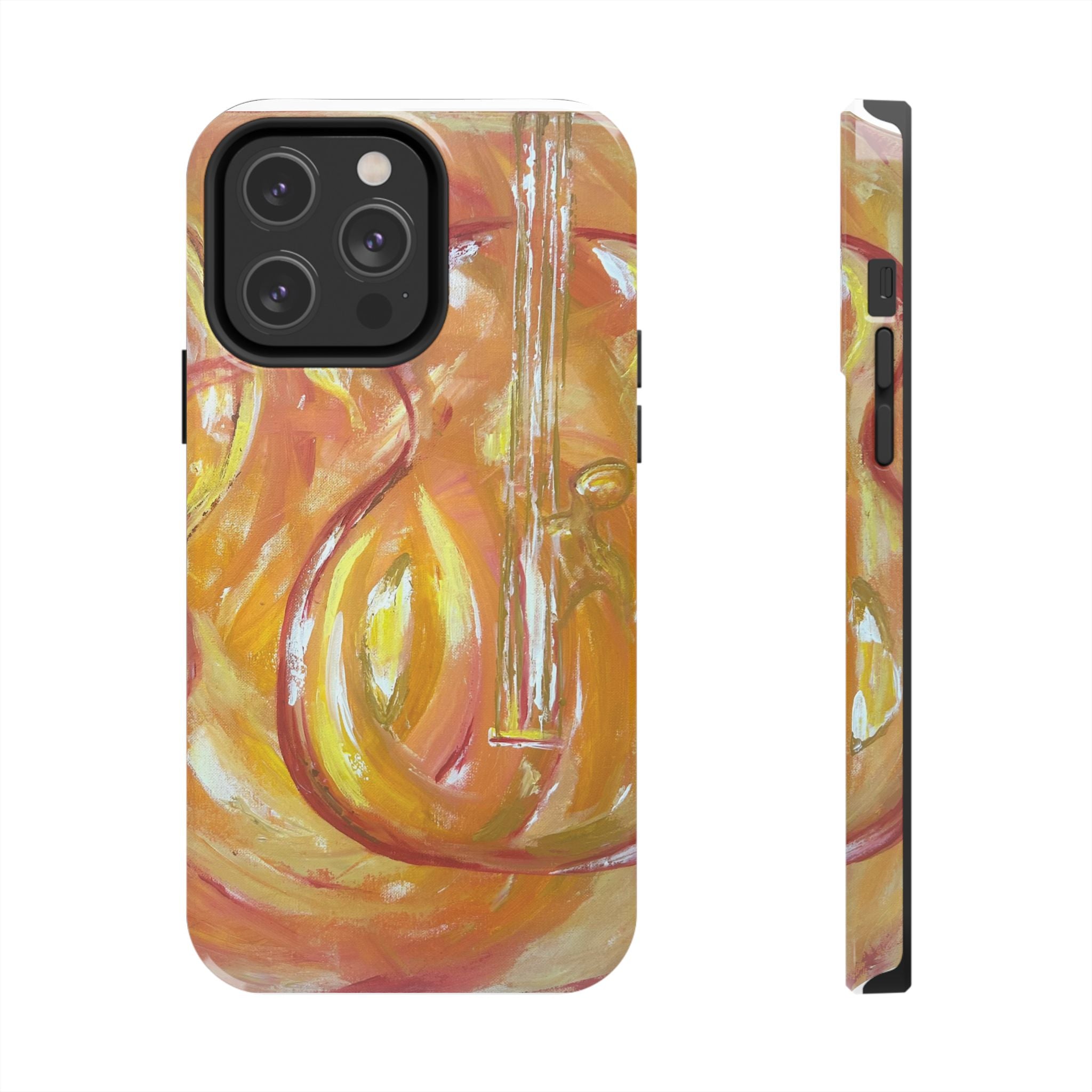 "Guitar People" Abstract Warm Guitar Art Phone Case
