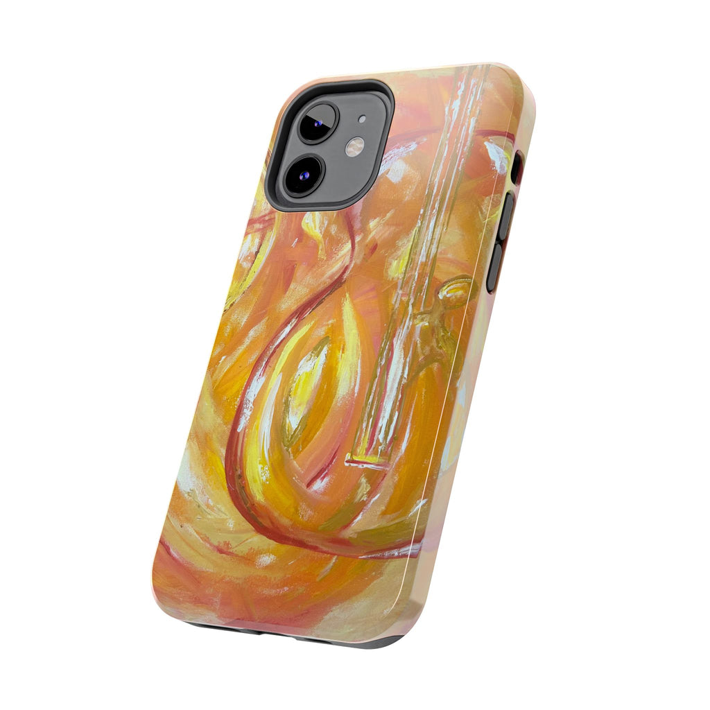 "Guitar People" Abstract Warm Guitar Art Phone Case