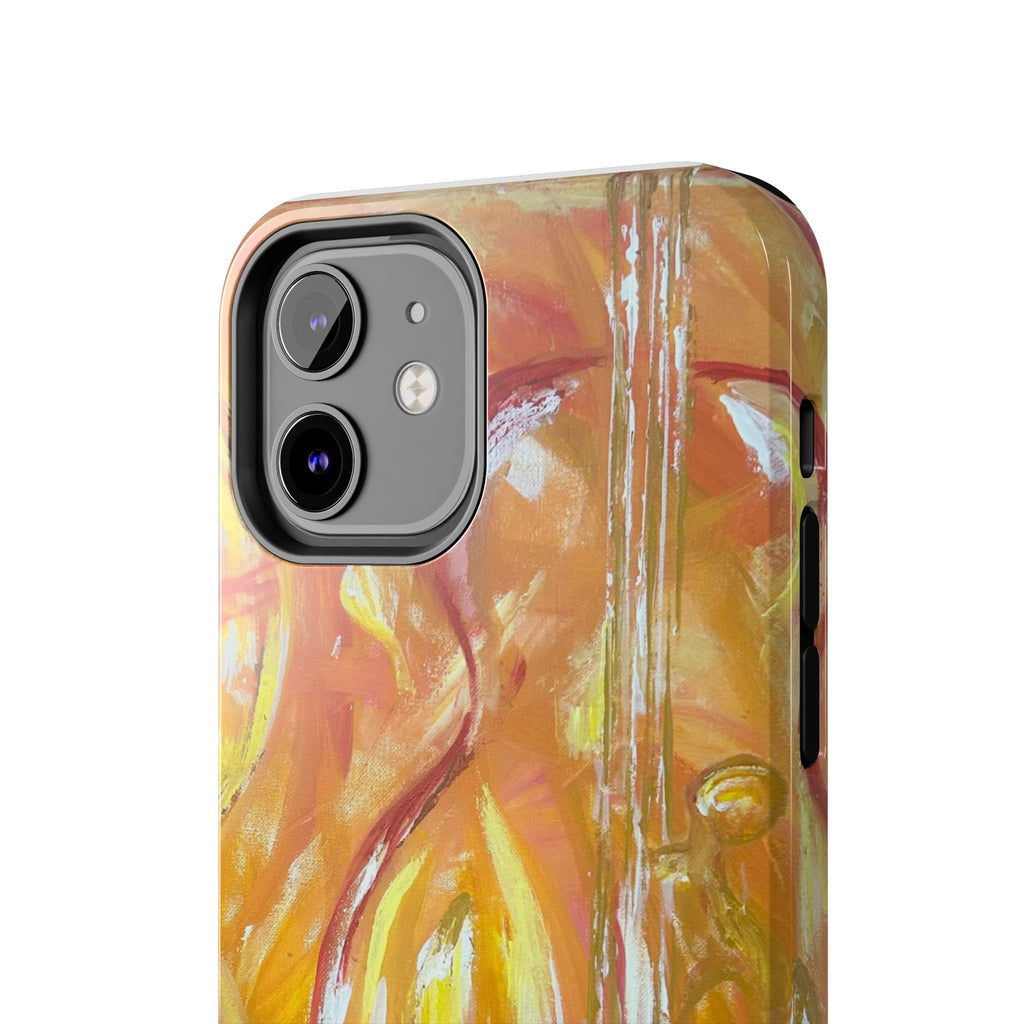 "Guitar People" Abstract Warm Guitar Art Phone Case
