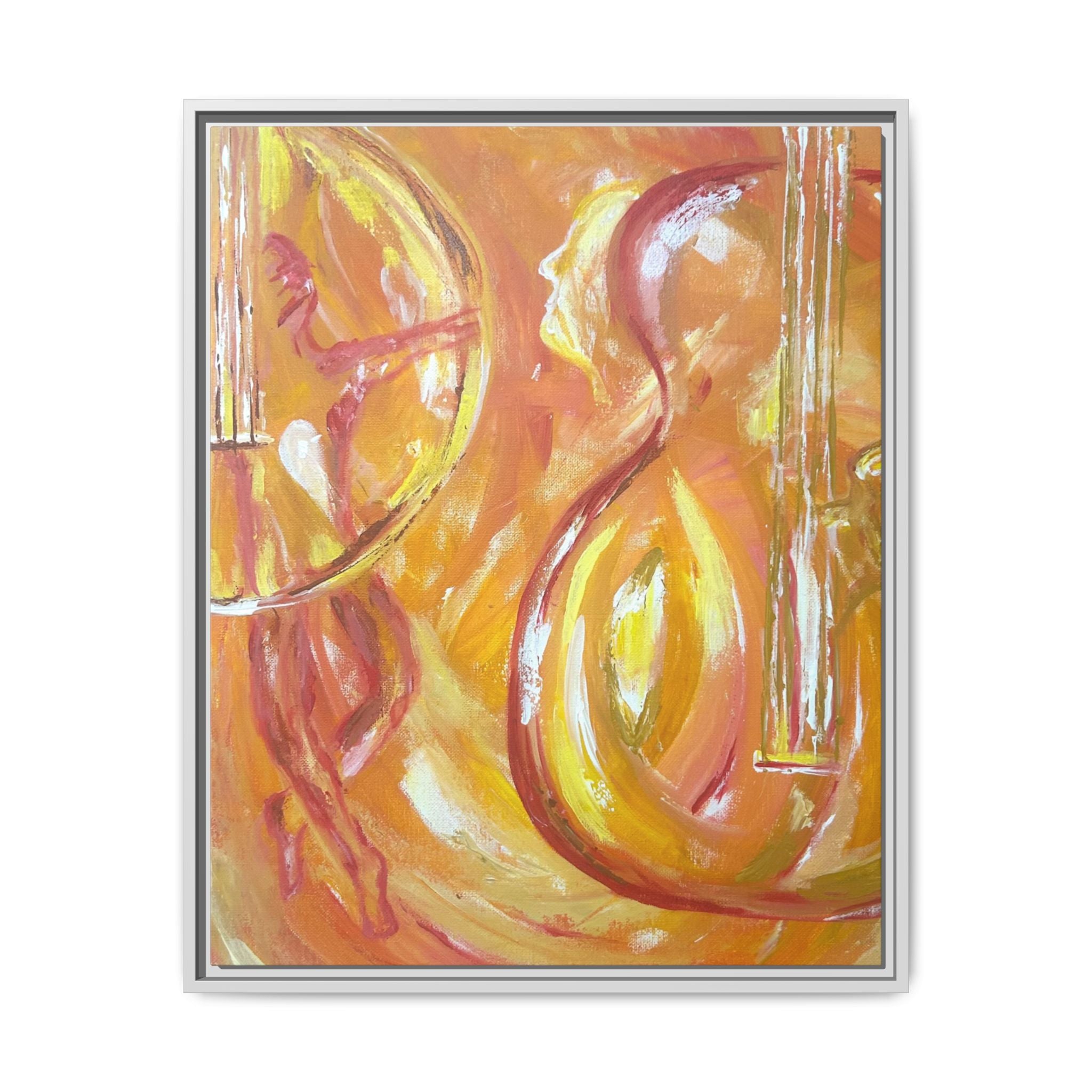 "Guitar People" Matte Framed Canvas