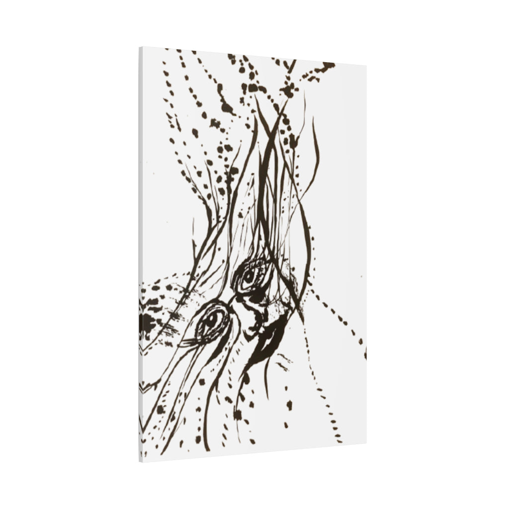 "The Ink Face" Abstract Face Art Canvas