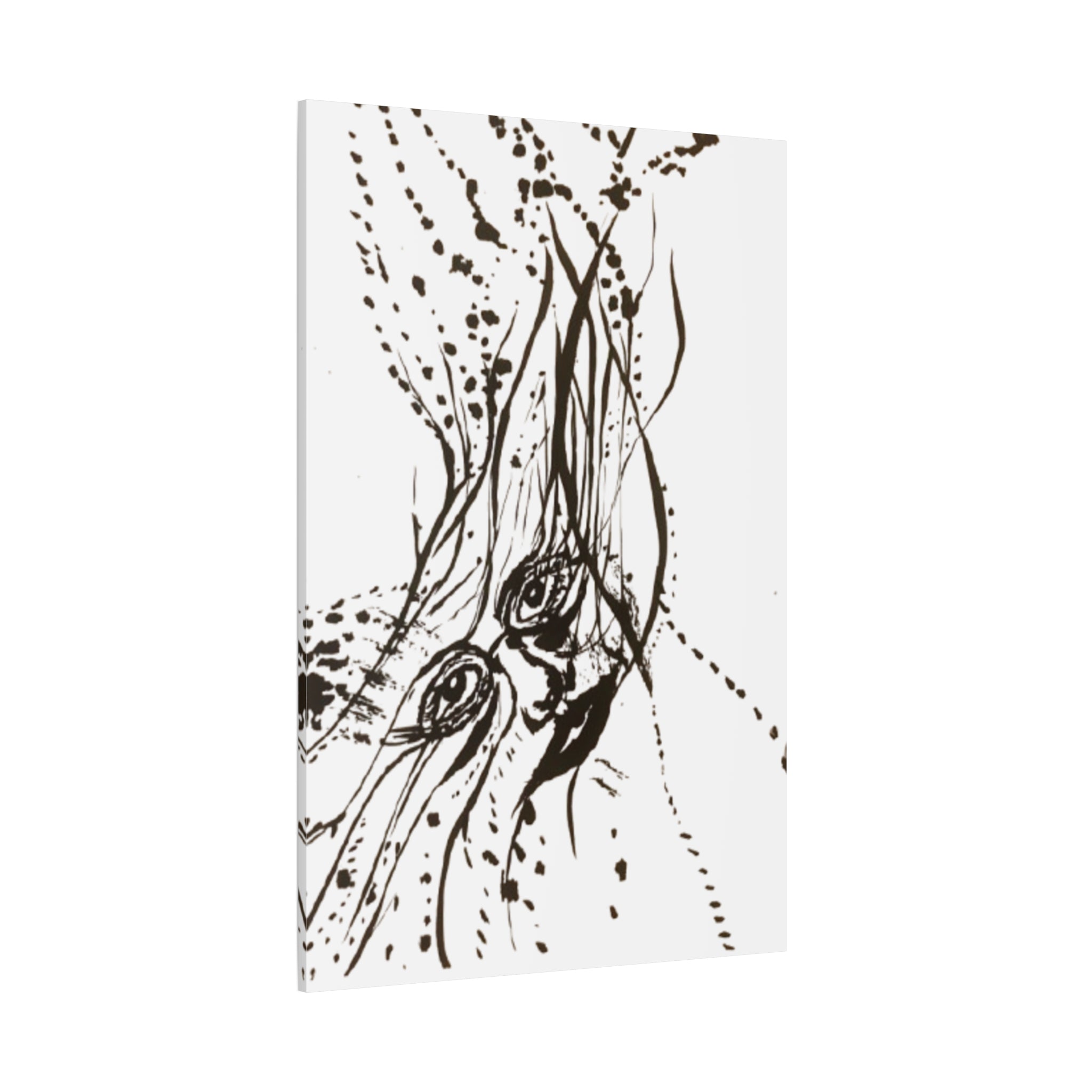 "The Ink Face" Abstract Face Art Canvas