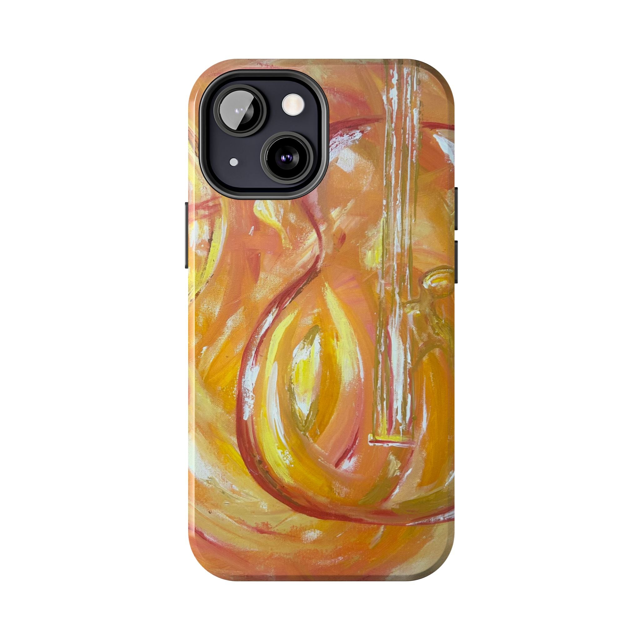 "Guitar People" Abstract Warm Guitar Art Phone Case