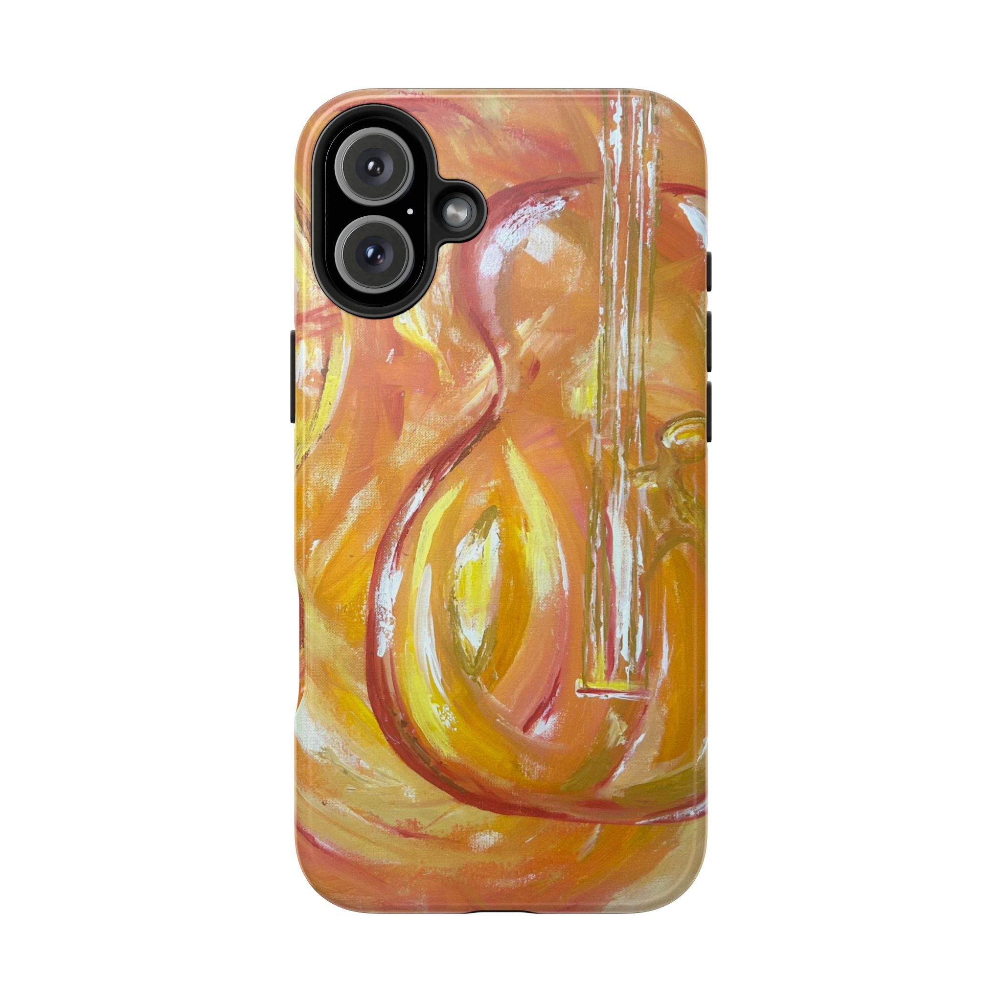 "Guitar People" Abstract Warm Guitar Art Phone Case