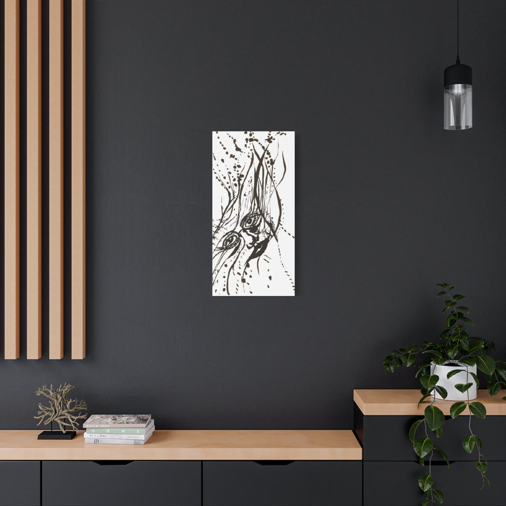 "The Ink Face" Abstract Face Art Canvas