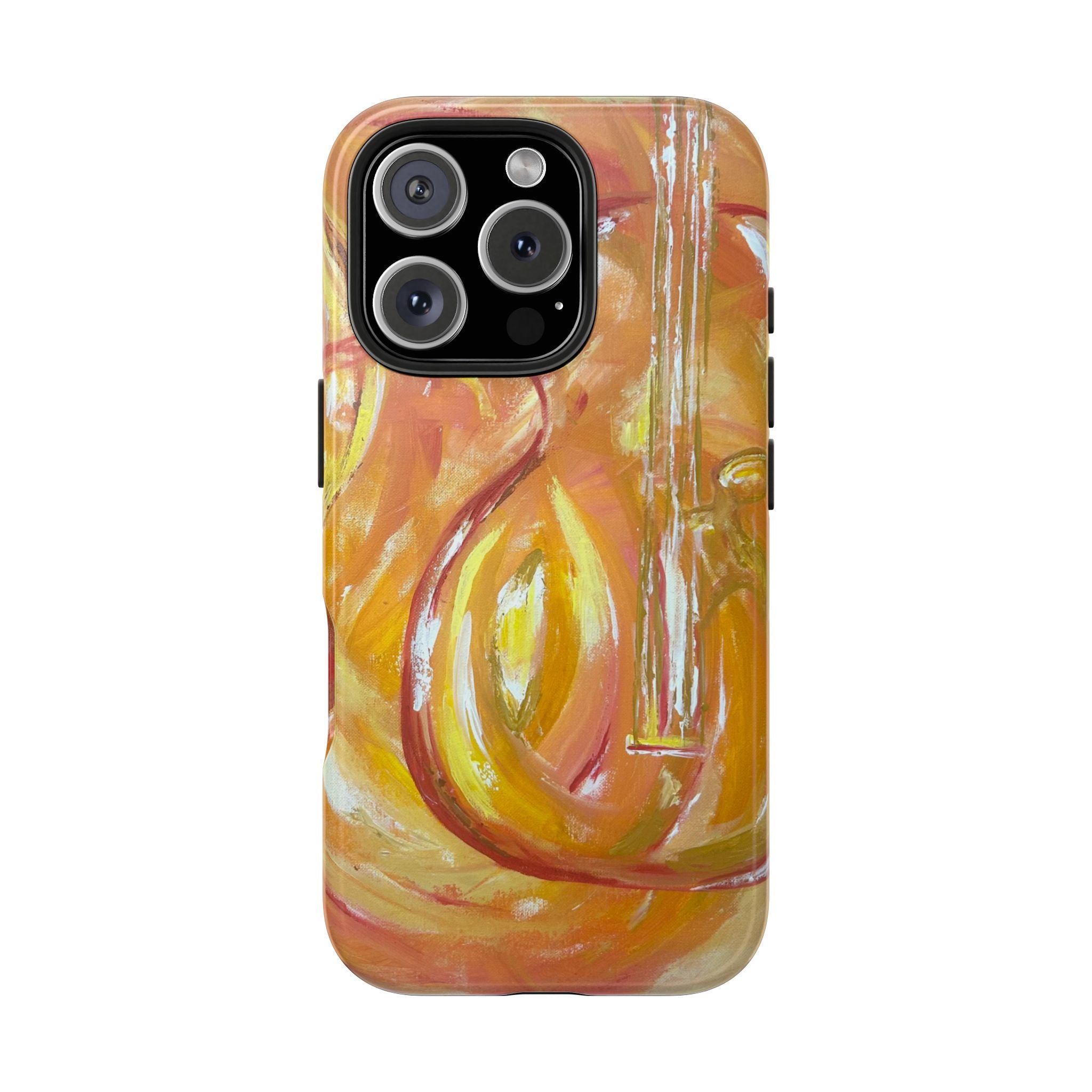 "Guitar People" Abstract Warm Guitar Art Phone Case
