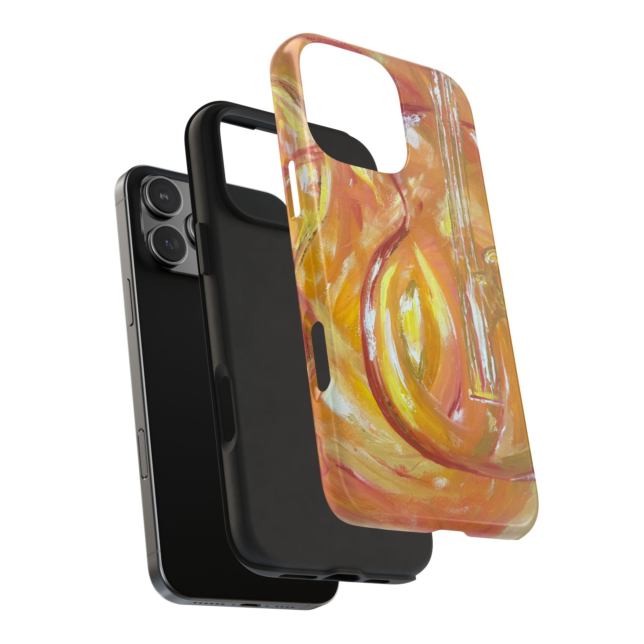 "Guitar People" Abstract Warm Guitar Art Phone Case