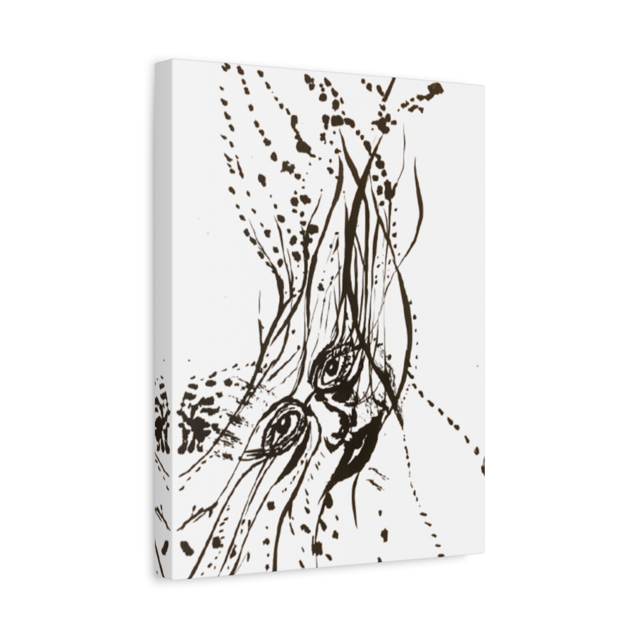 "The Ink Face" Abstract Face Art Canvas