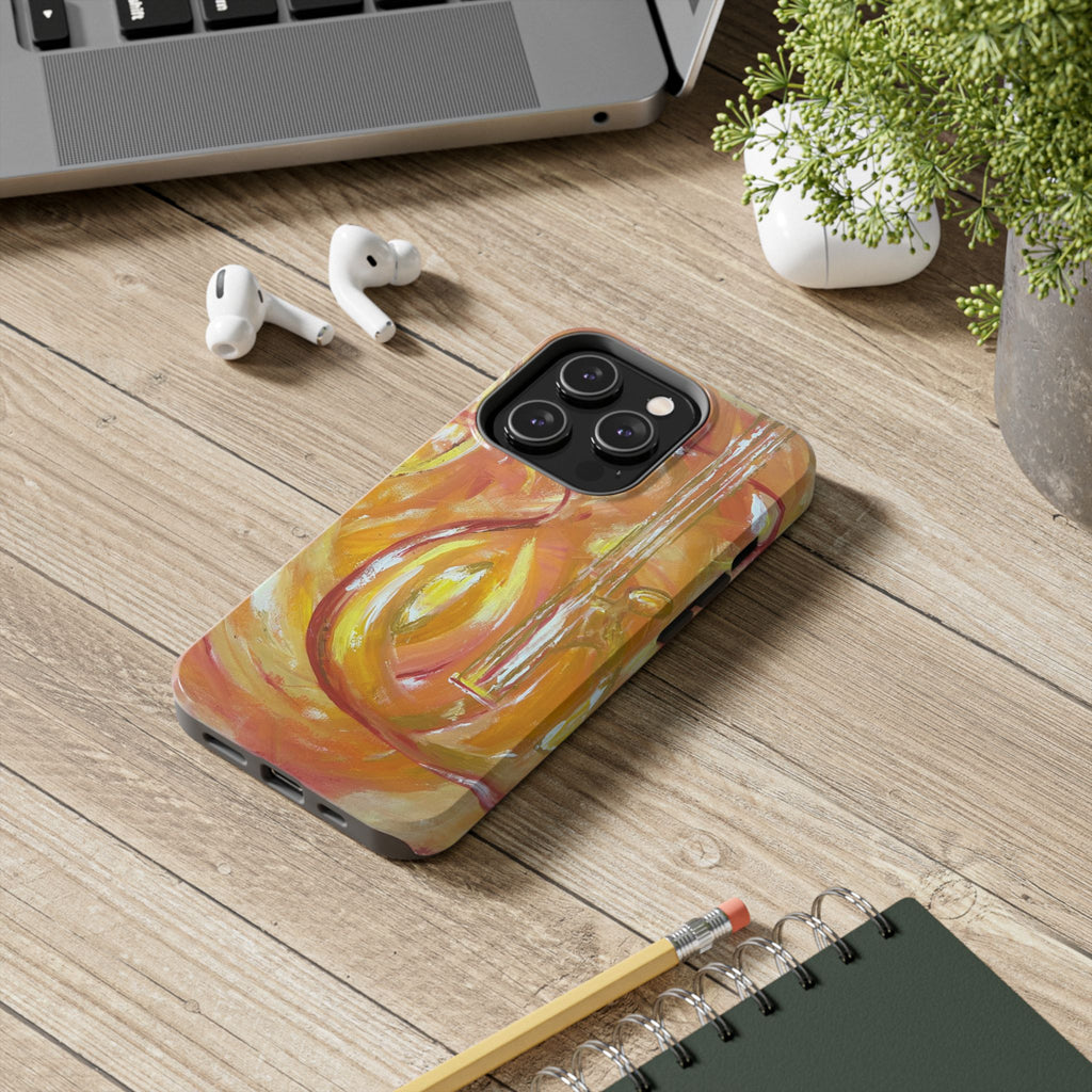 "Guitar People" Abstract Warm Guitar Art Phone Case