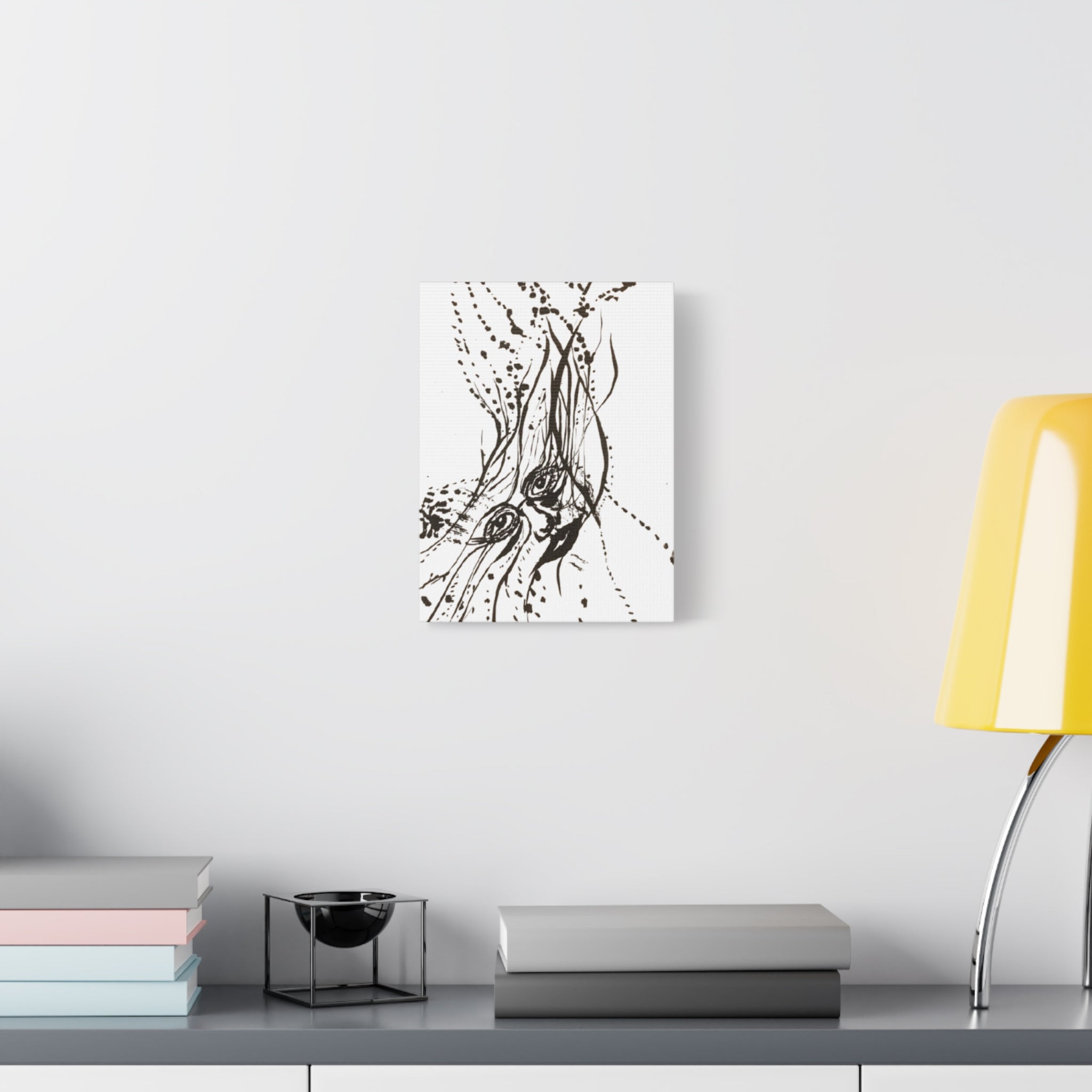"The Ink Face" Abstract Face Art Canvas
