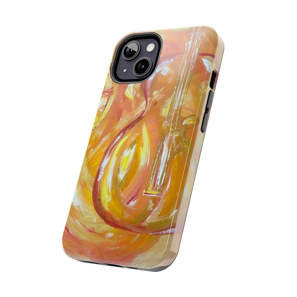 "Guitar People" Abstract Warm Guitar Art Phone Case