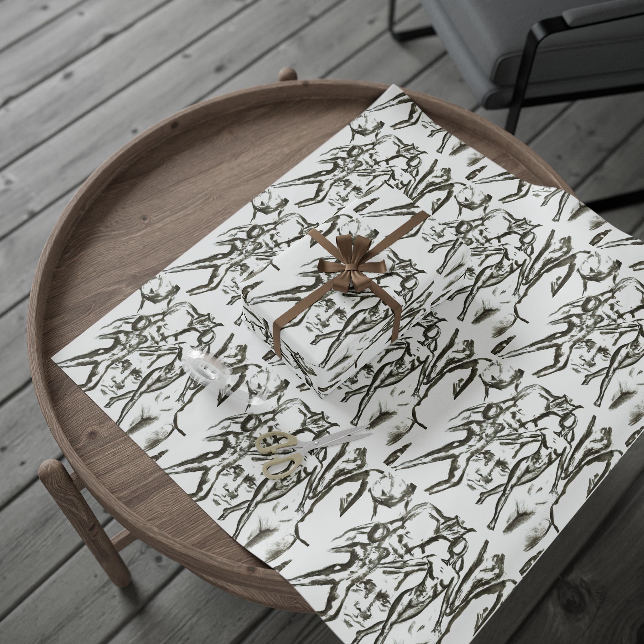 "The Figures" Artistic Sketch Wrapping paper