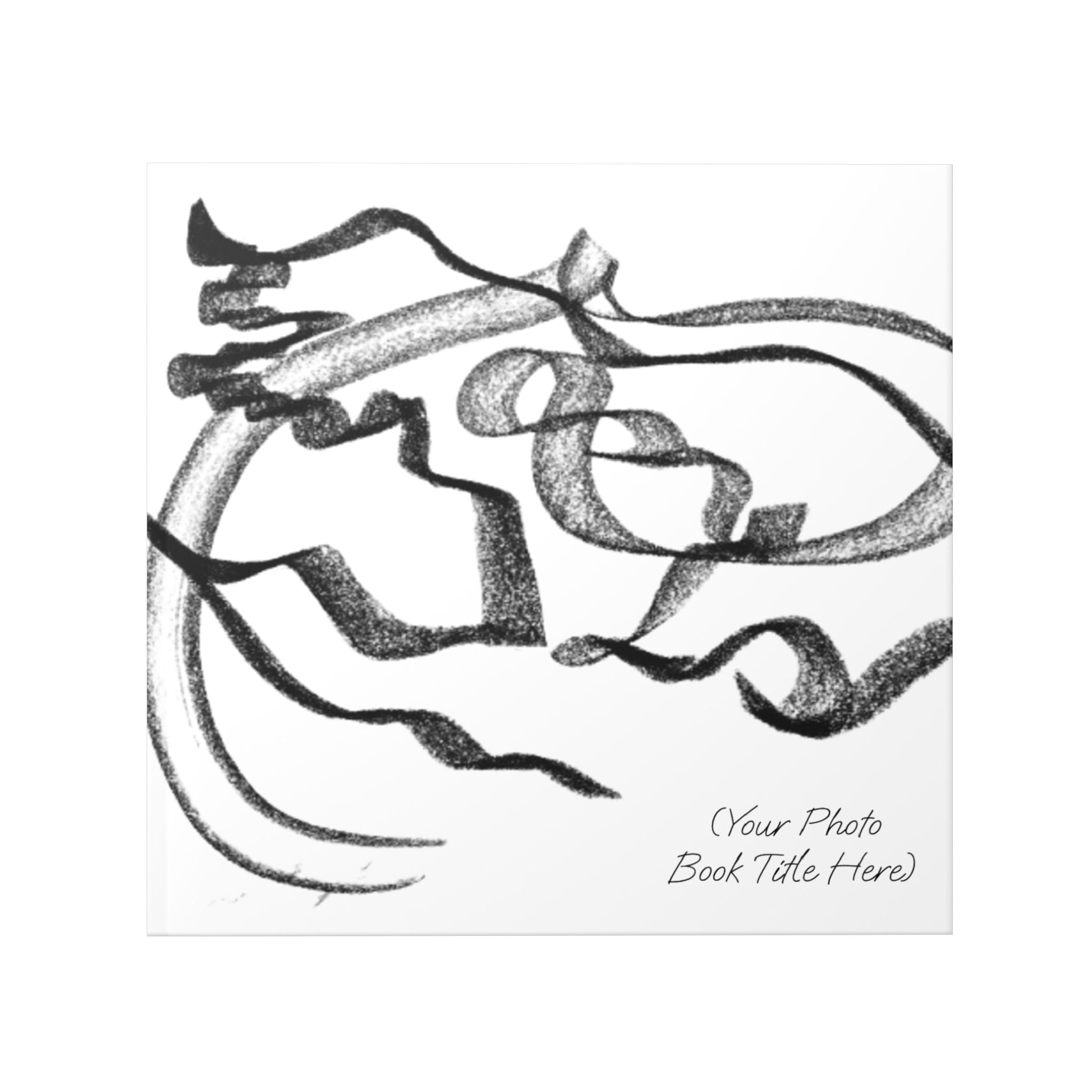 Customizable Hardcover Photo Book Abstract Sketch Print