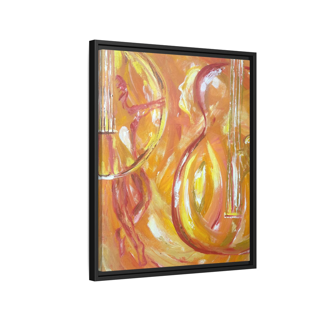 "Guitar People" Matte Framed Canvas