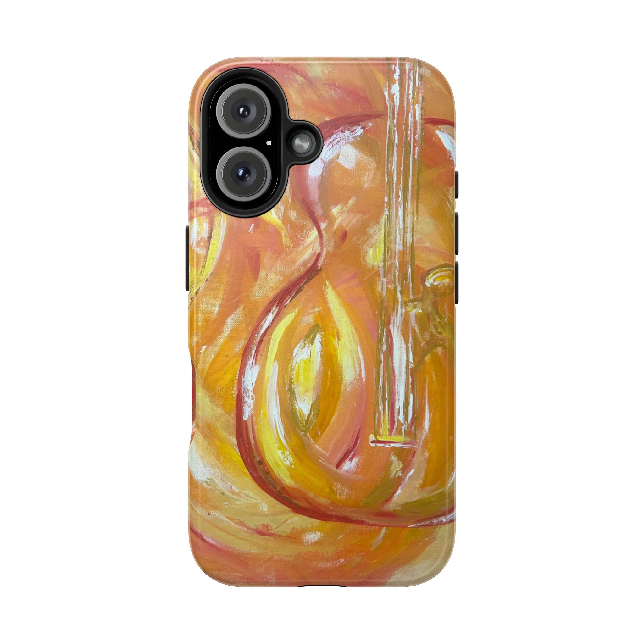 "Guitar People" Abstract Warm Guitar Art Phone Case