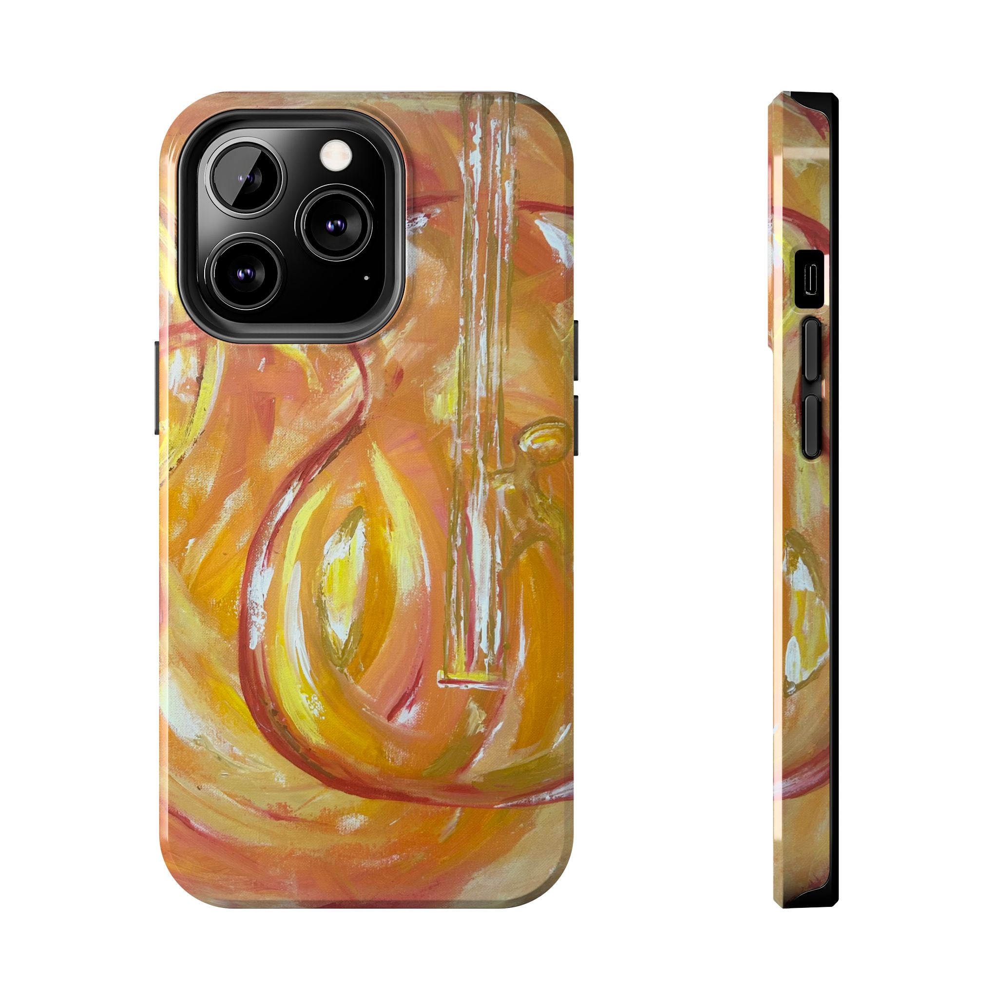 "Guitar People" Abstract Warm Guitar Art Phone Case