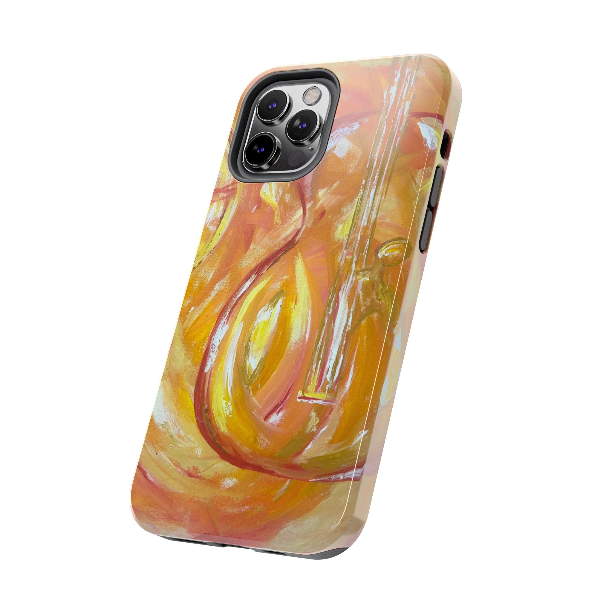 "Guitar People" Abstract Warm Guitar Art Phone Case