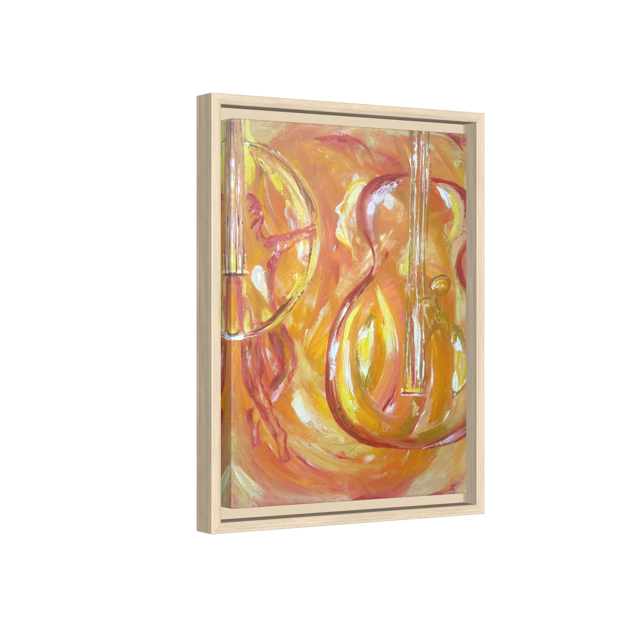 "Guitar People" Matte Framed Canvas
