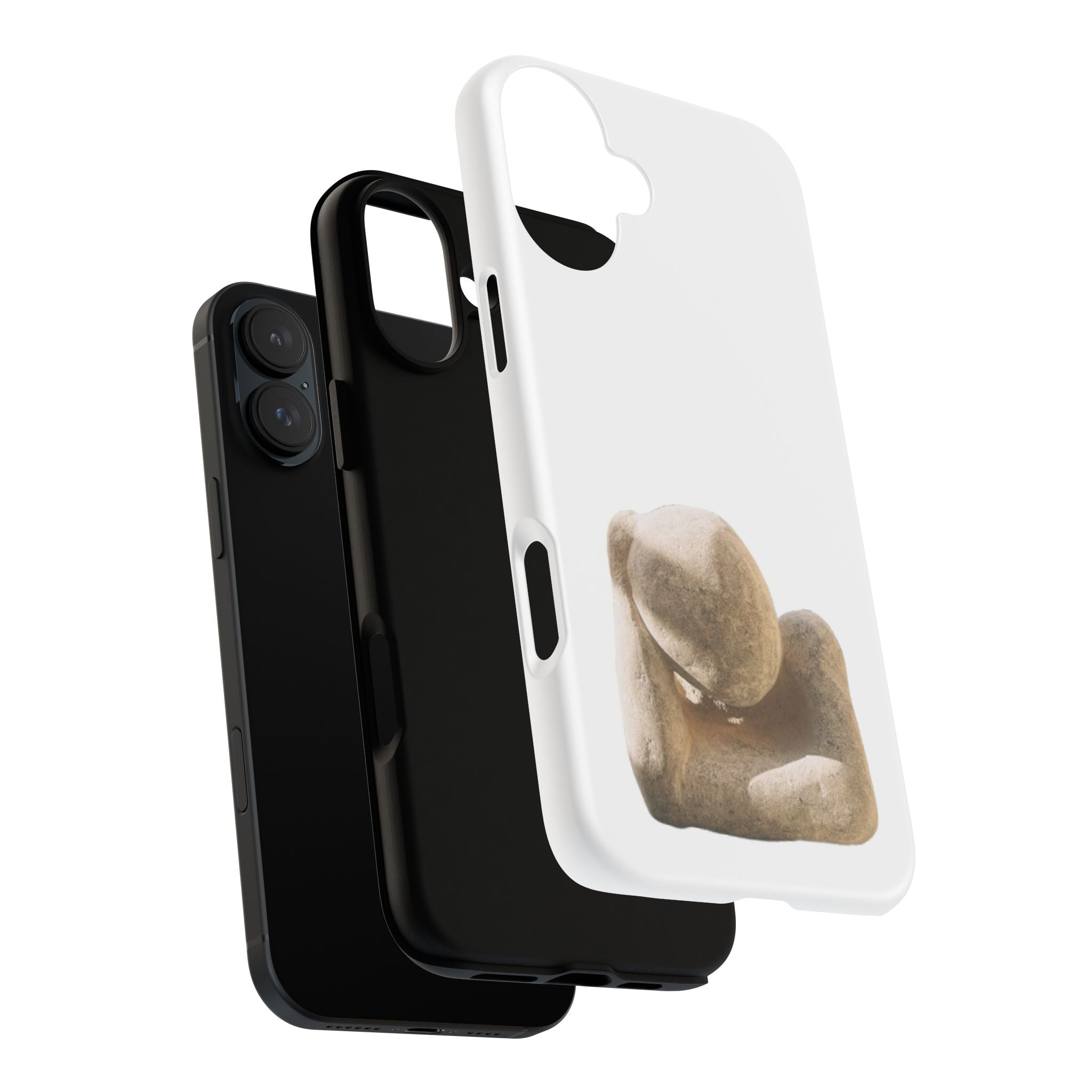 "Leaning Man" Phone Case — Minimalist Thoughtful Stone Sculpture Design