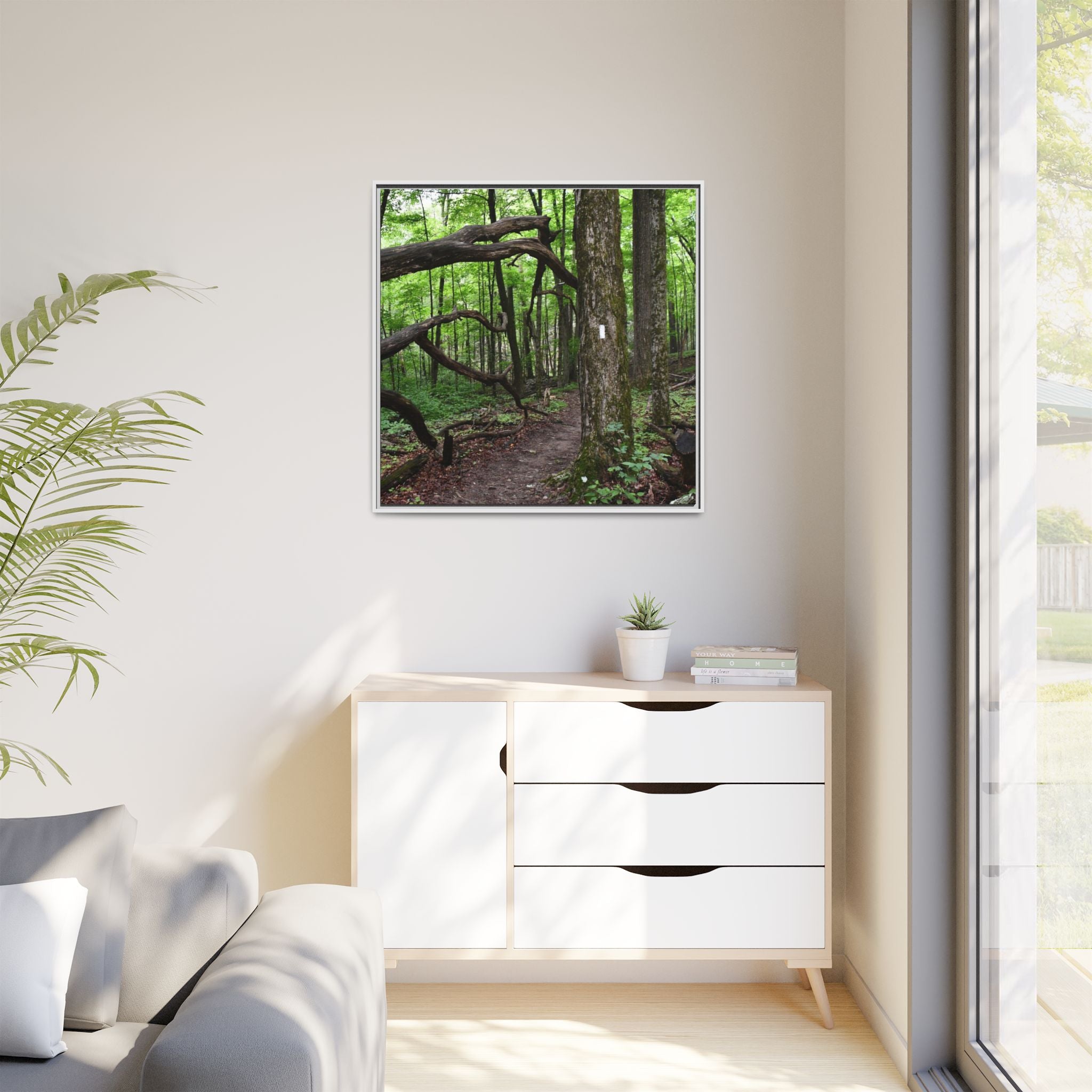 Framed Appalachian Trail Forest Canvas Print