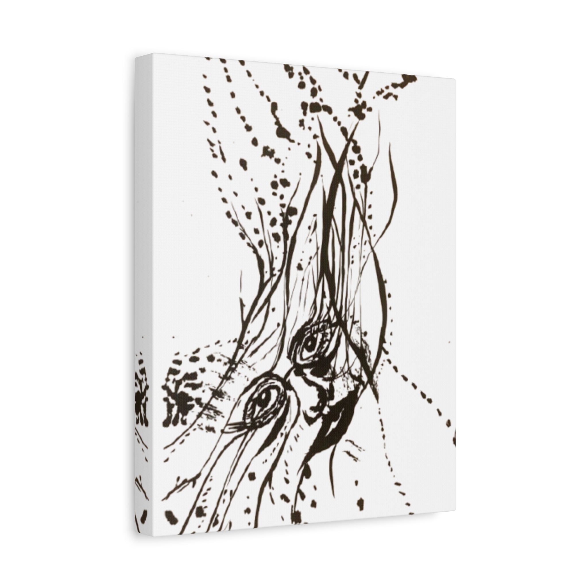 "The Ink Face" Abstract Face Art Canvas